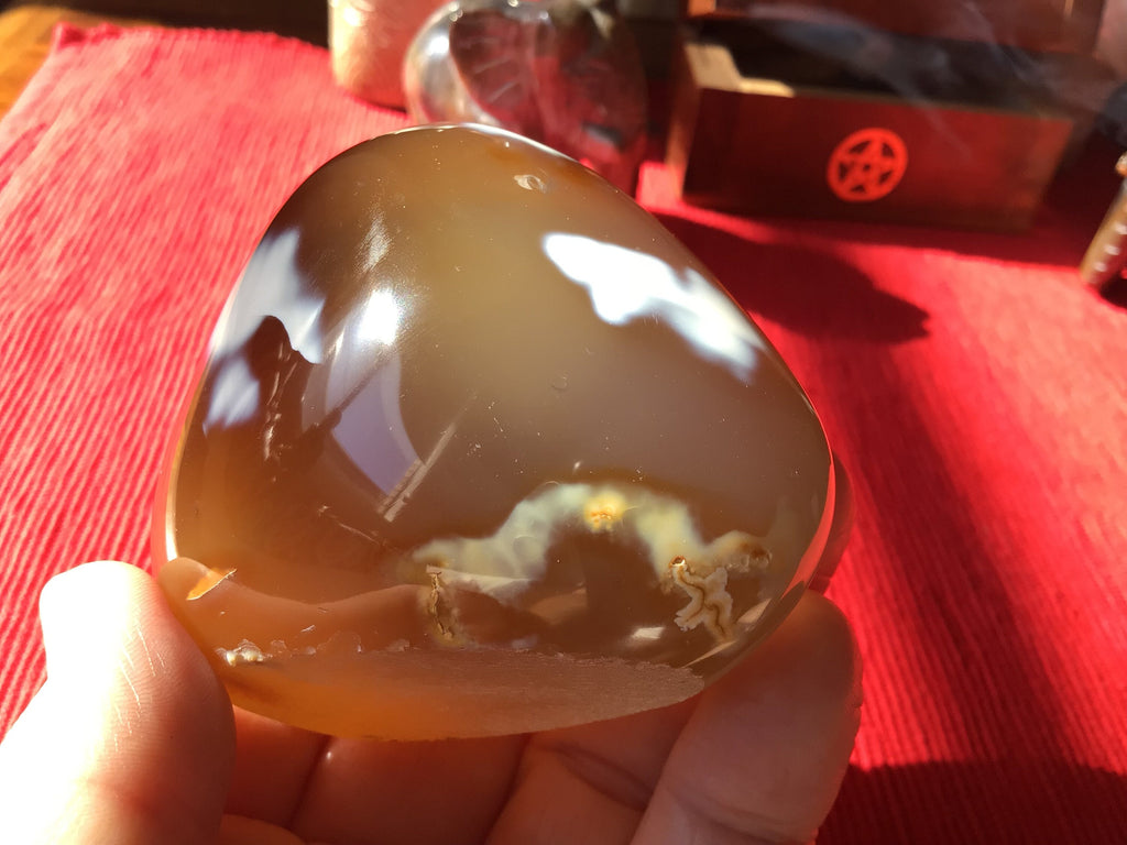 278g Pale Carnelian Orca Agate Freeform 3B