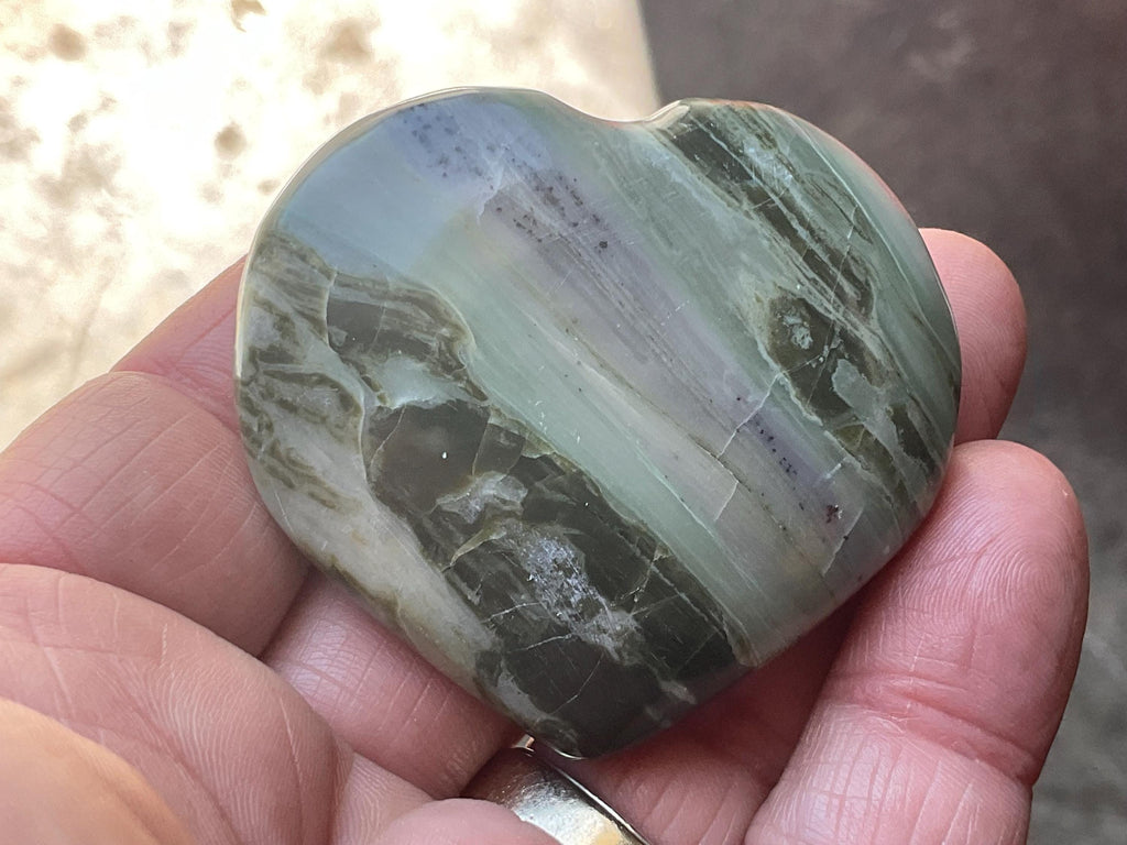 81g Jasper with Common Opal Heart A