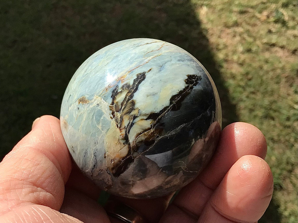 203g Indonesian Duad Jasper Sphere 1D
