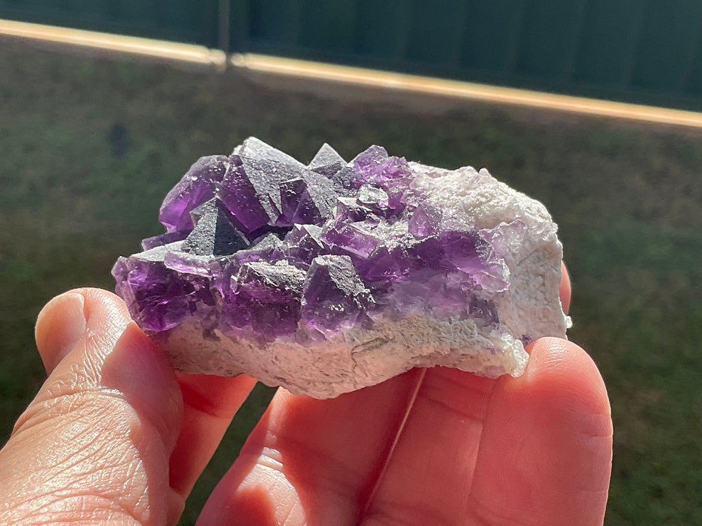 98g Deep Purple Chinese Cubic Fluorite 2A