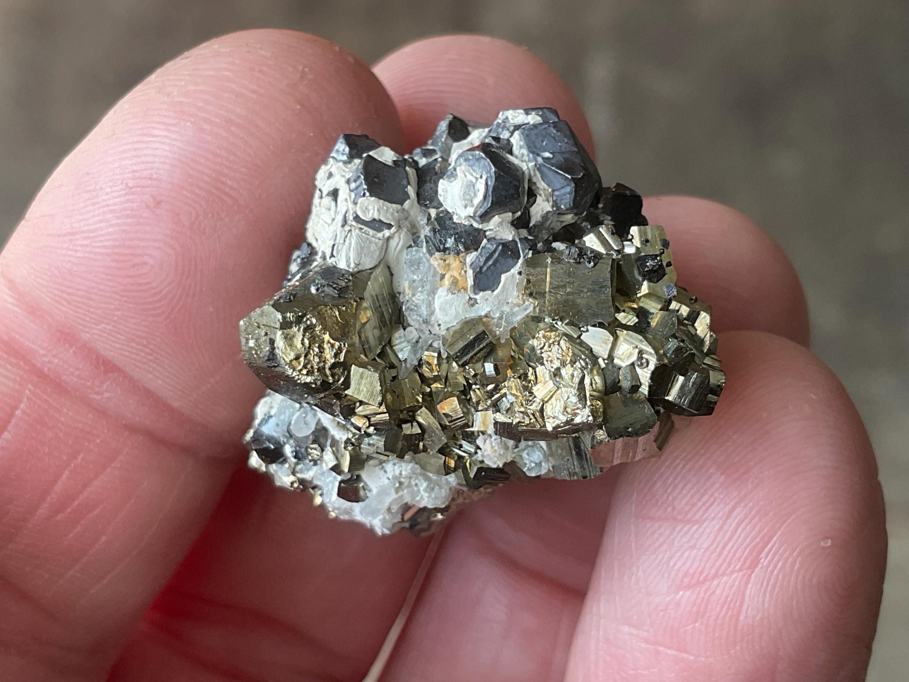 26g Pyrite with Galena Specimen from Bulgaria