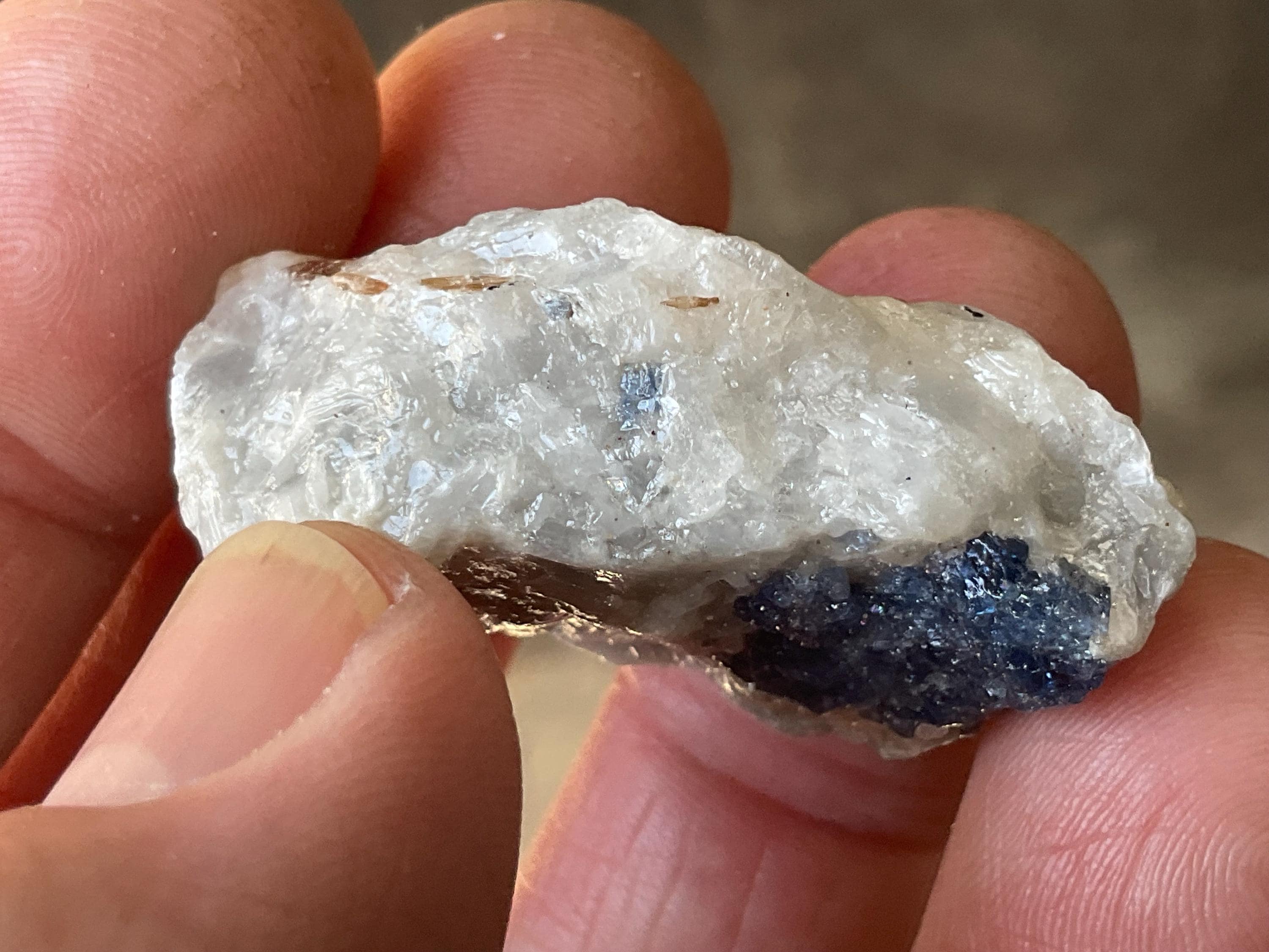 17g Natural Blue Spinel with Mica in Matrix Specimen 8