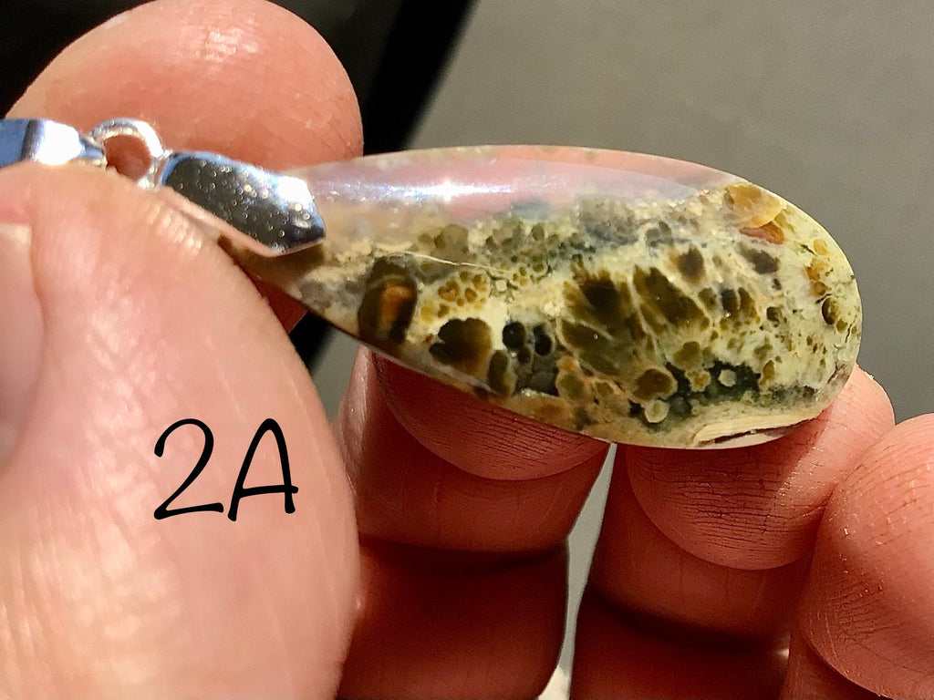 Indonesian Plume Agate Pendants 2A