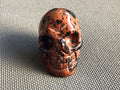 34g Carved Mahogany Obsidian Skull