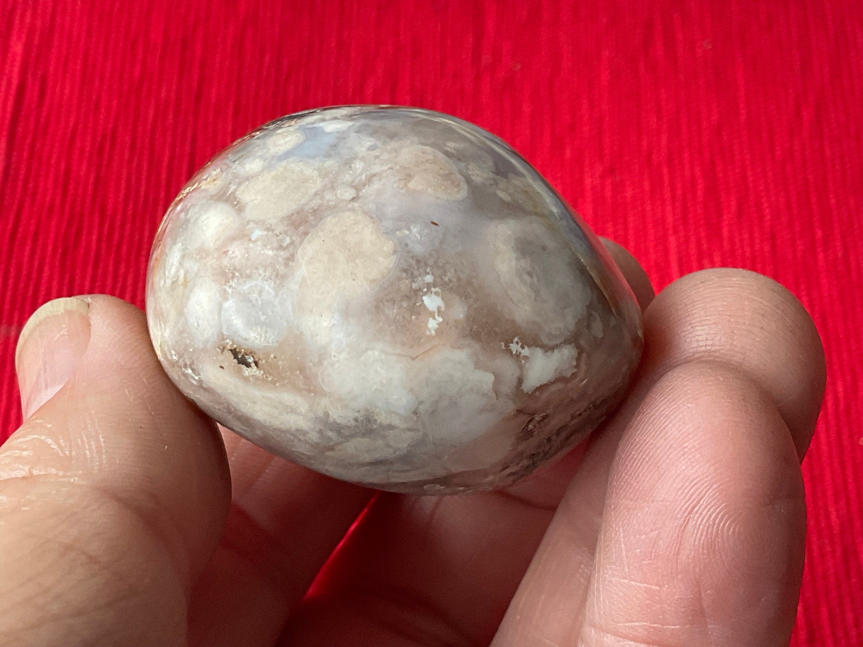 89g Flower Agate Palmstone 8C