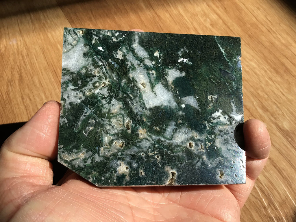 139g Moss Agate Polished Slab 2B