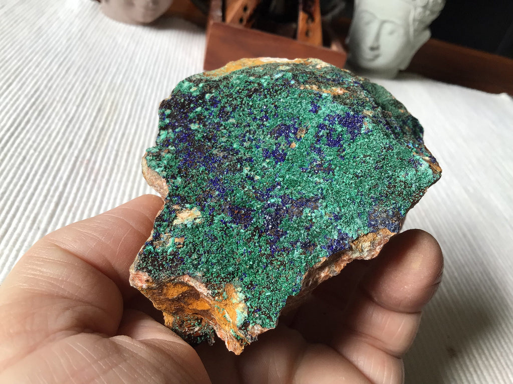475g Azurite with Malachite Rough Piece E