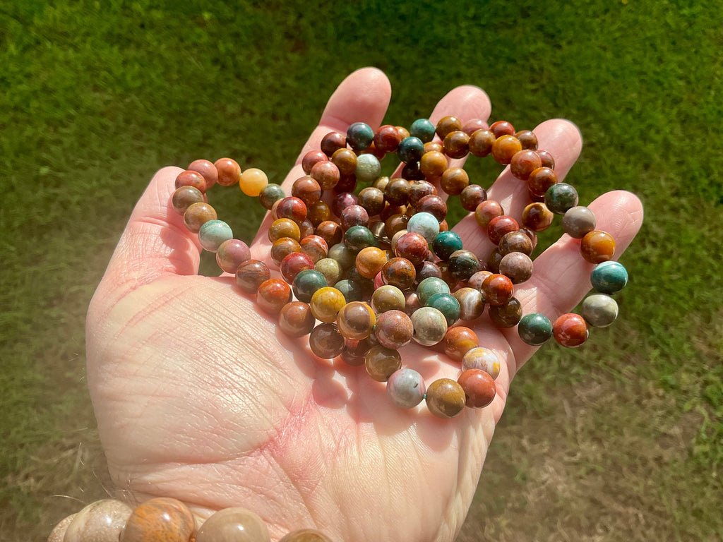 Ocean Jasper 8mm Bead Bracelet