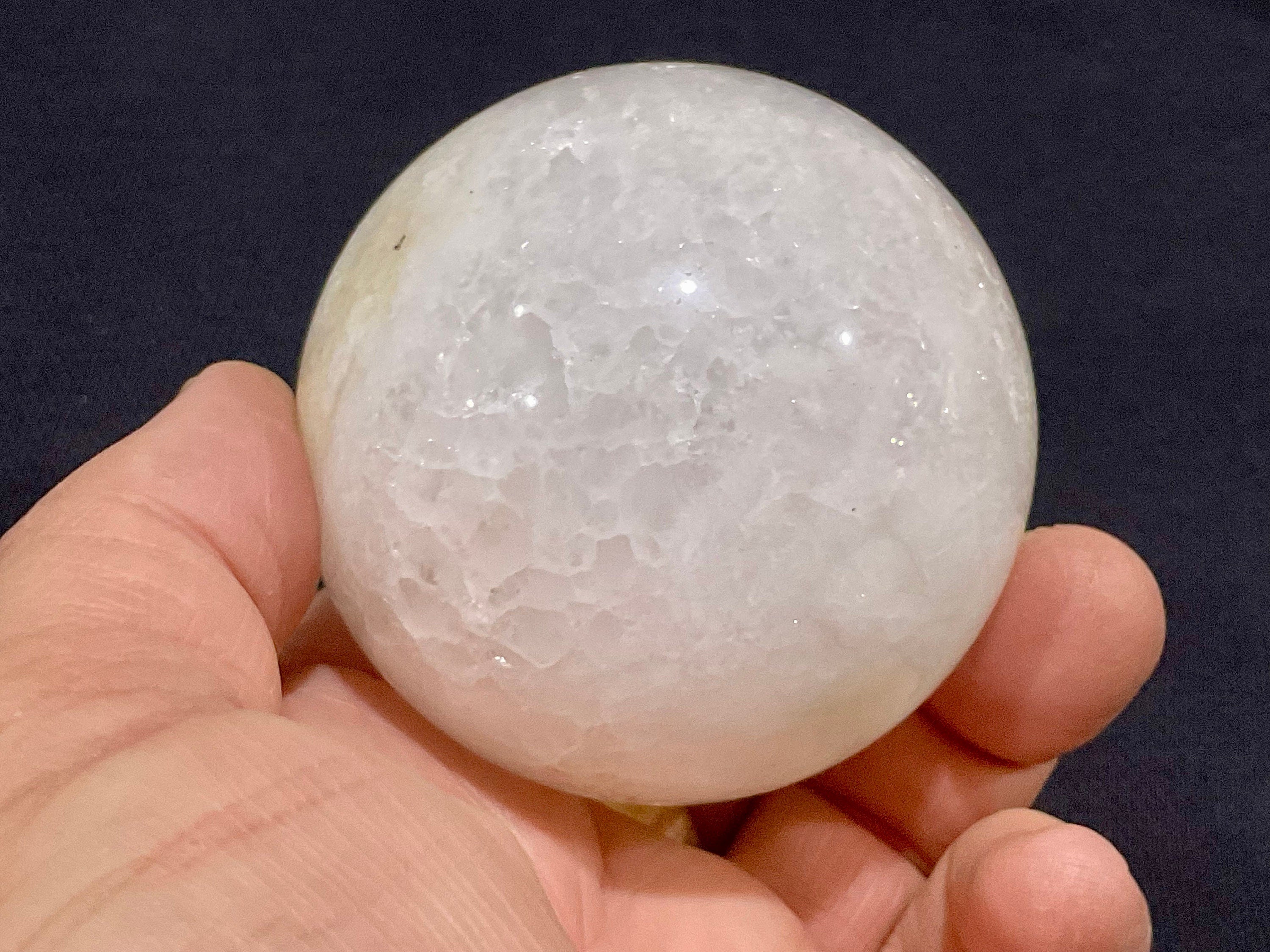 282g Clear Quartz Polished Geode Hollow Sphere B