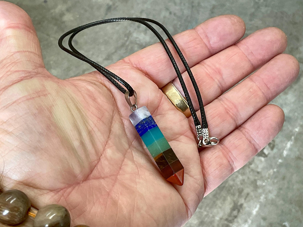 7 Chakra Stone Pendant A
