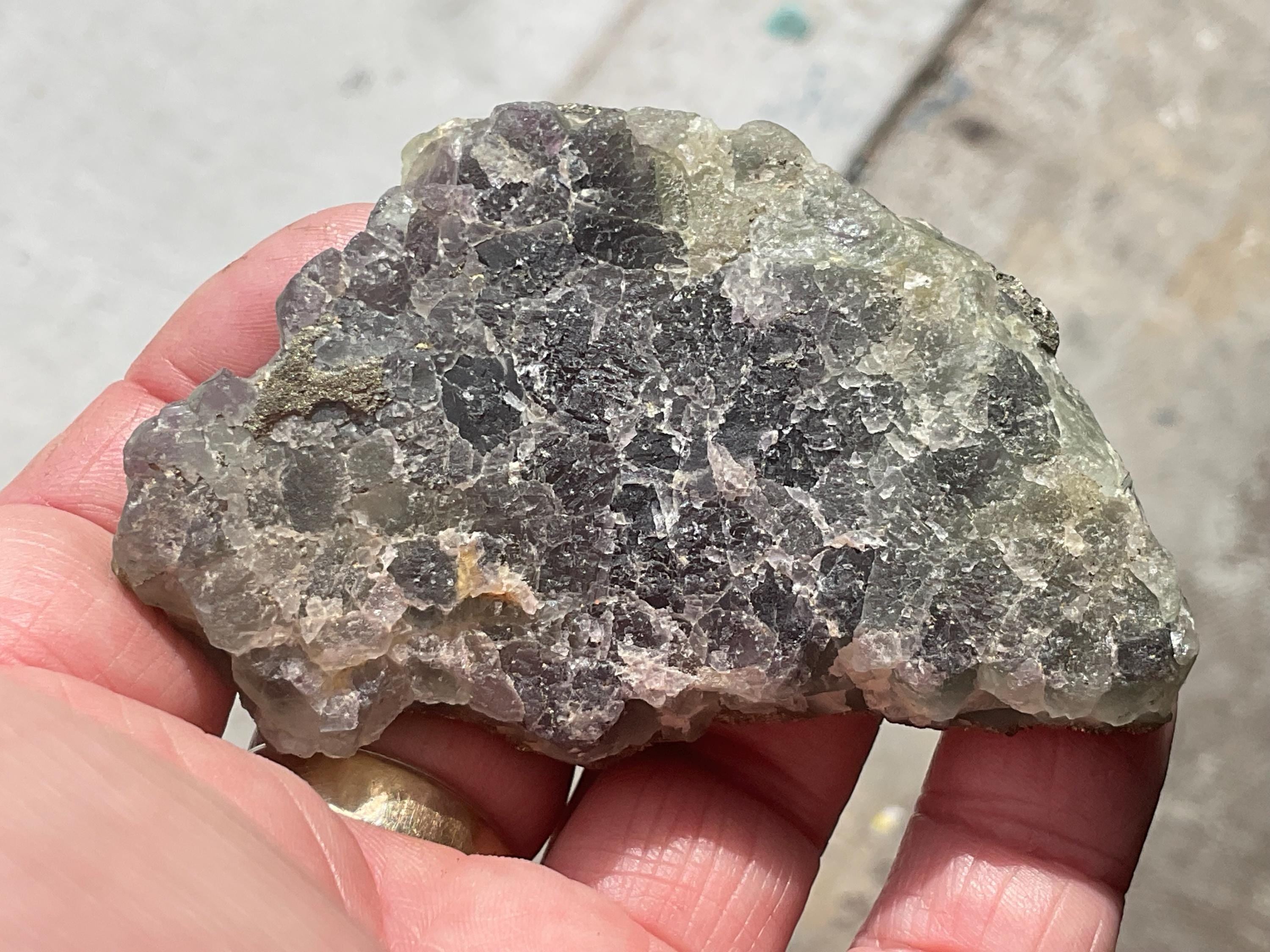 96g Pyrite Encrusted Fluorite Specimen C