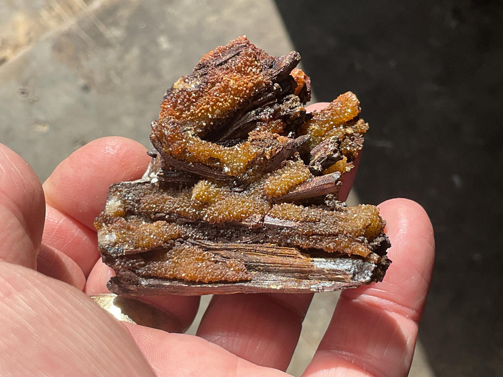 82g Stibiconite with Druzy Quartz Specimen 3A from Huan, China