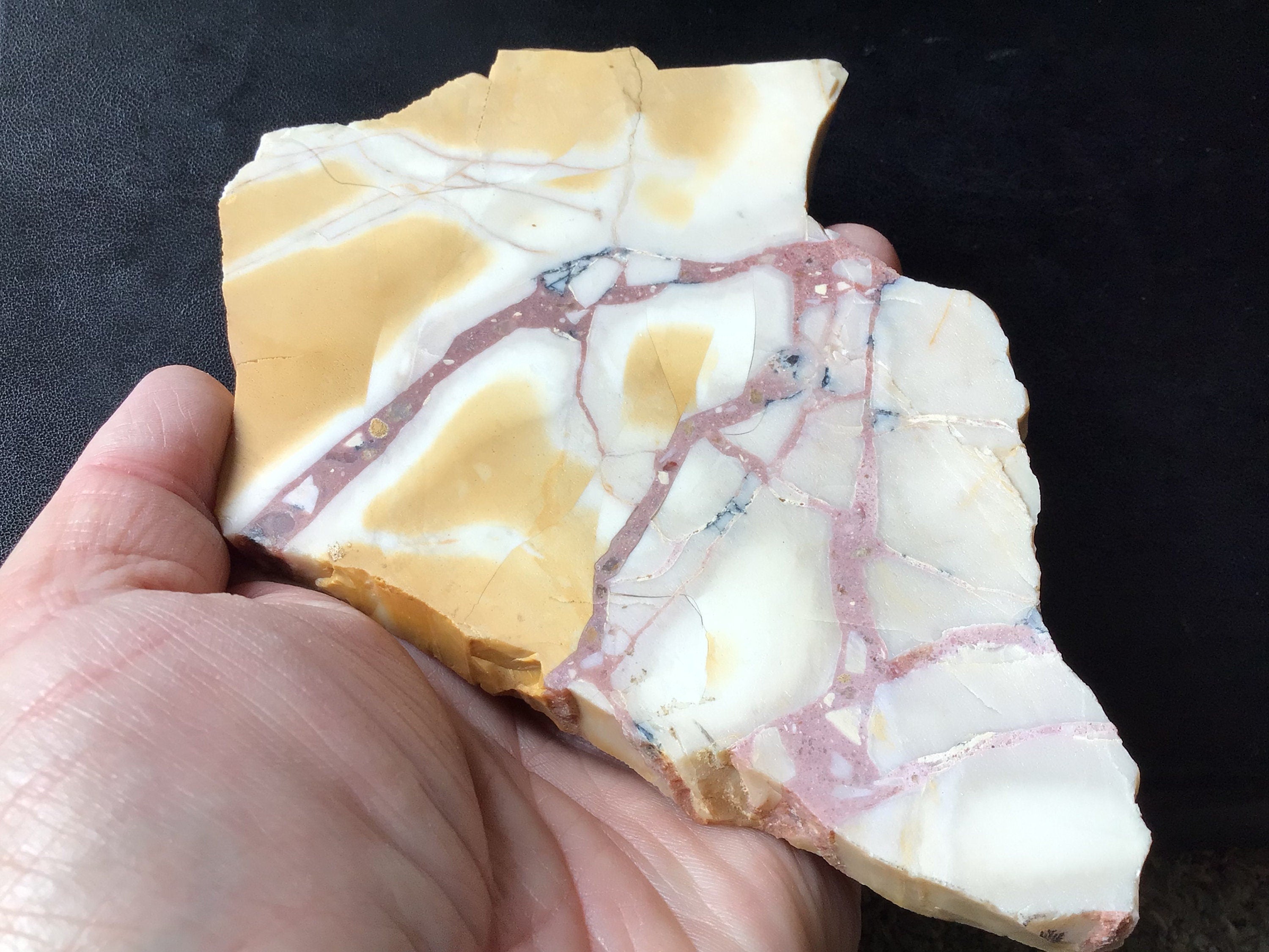 182g Polished Brecciated Mookaite Slab 5C