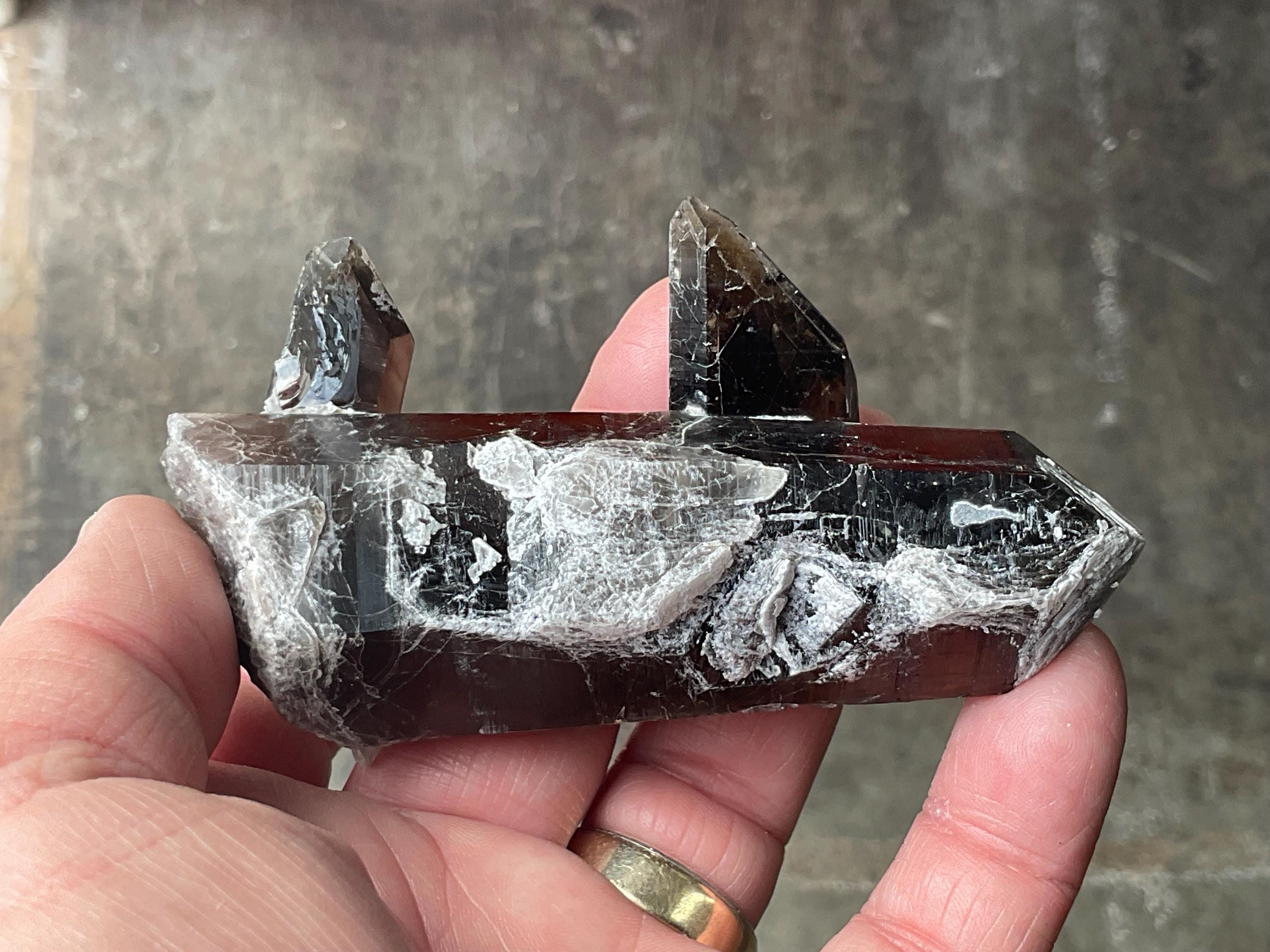 136g Smokey Quartz + Specimen 4B from Inner Mongolia