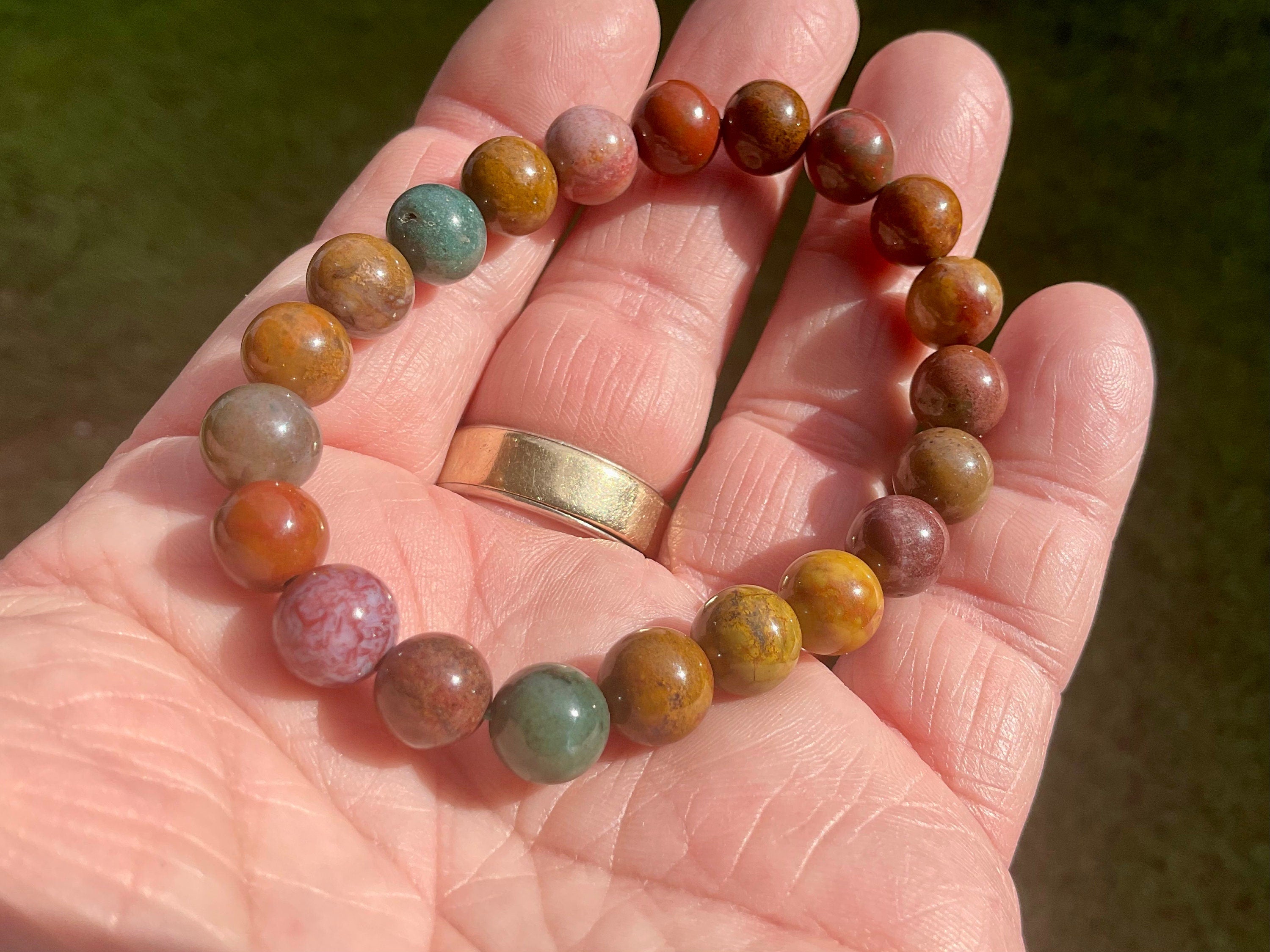 Ocean Jasper 8mm Bead Bracelet