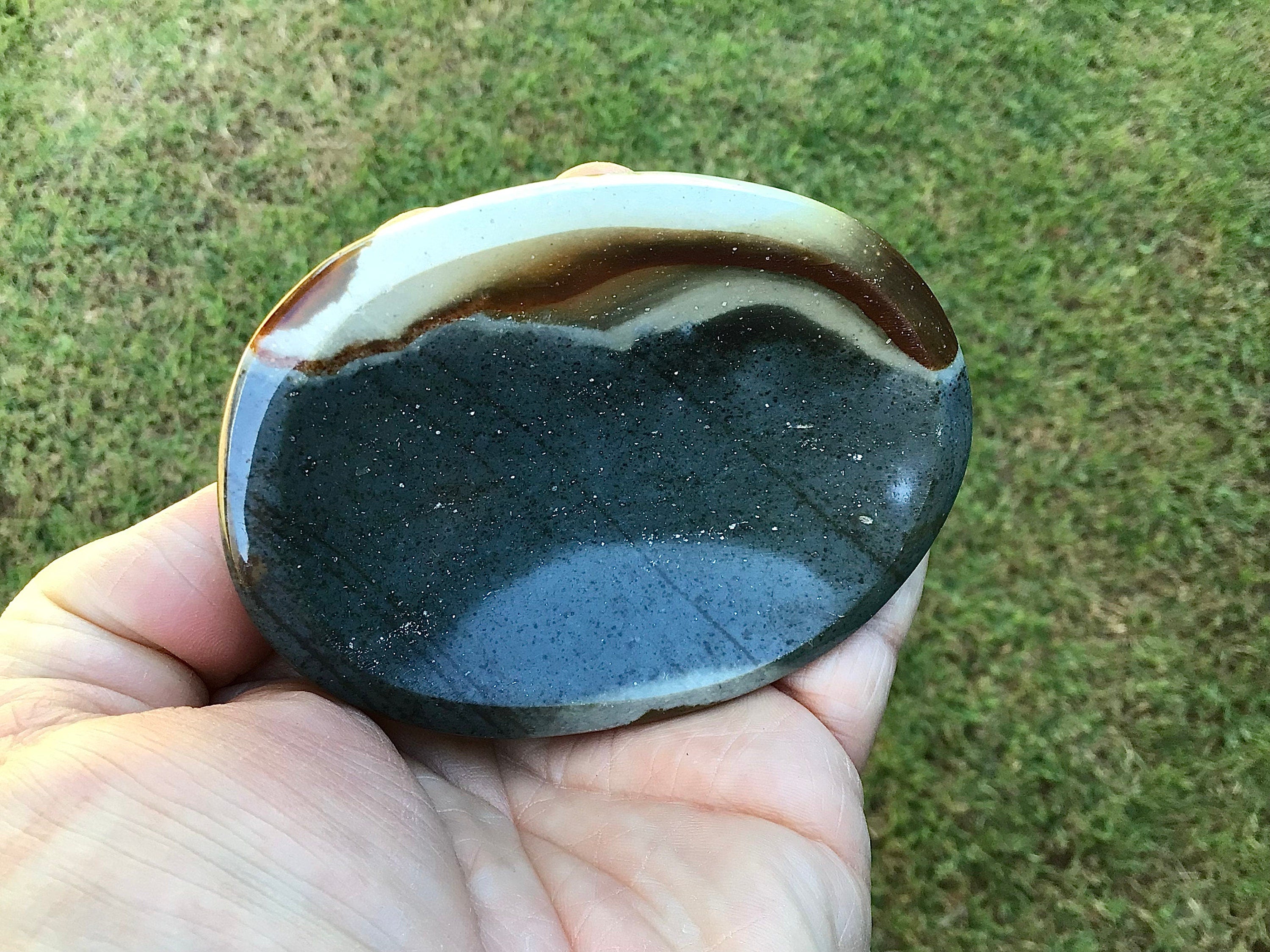 168g Polychrome Jasper Oblong Trinket Bowl A