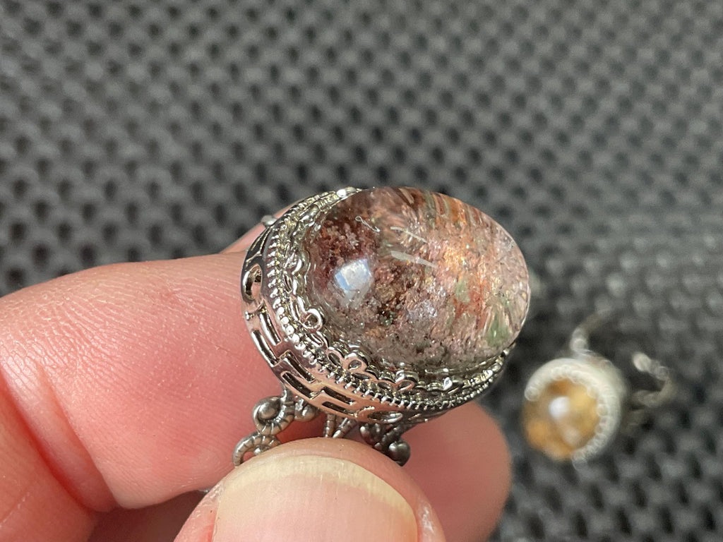 6g Lodelite Cabochon in Antique Style Ring Setting B