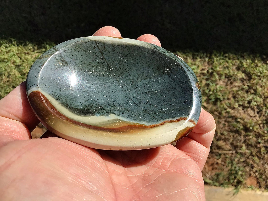 168g Polychrome Jasper Oblong Trinket Bowl A