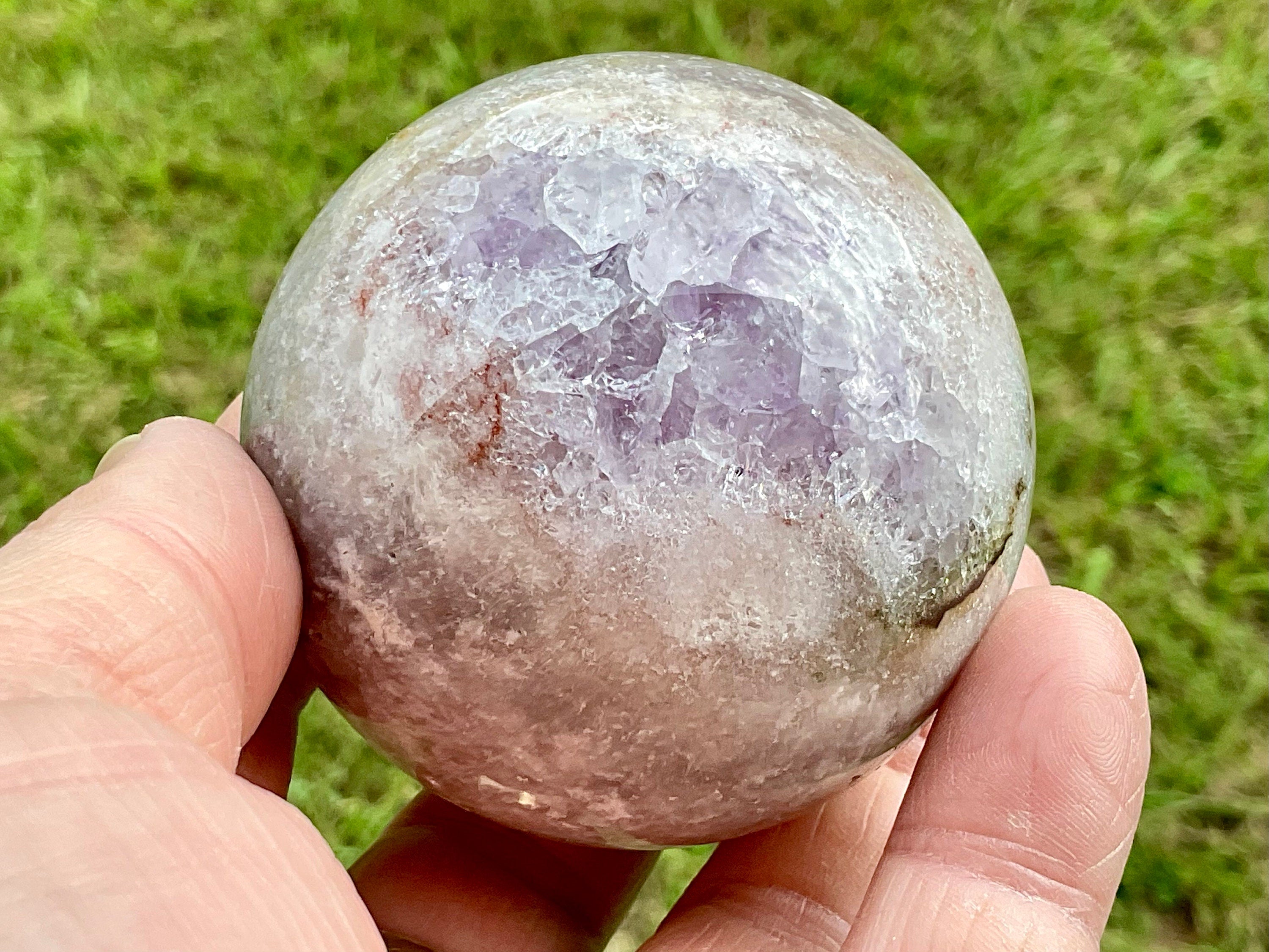 317g Pink Amethyst Sphere 1B