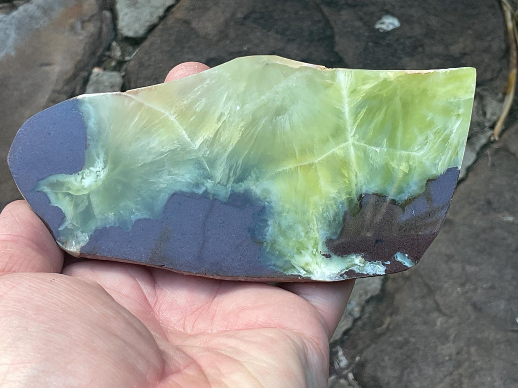 229g Wave Hill Prehnite Polished Slab B