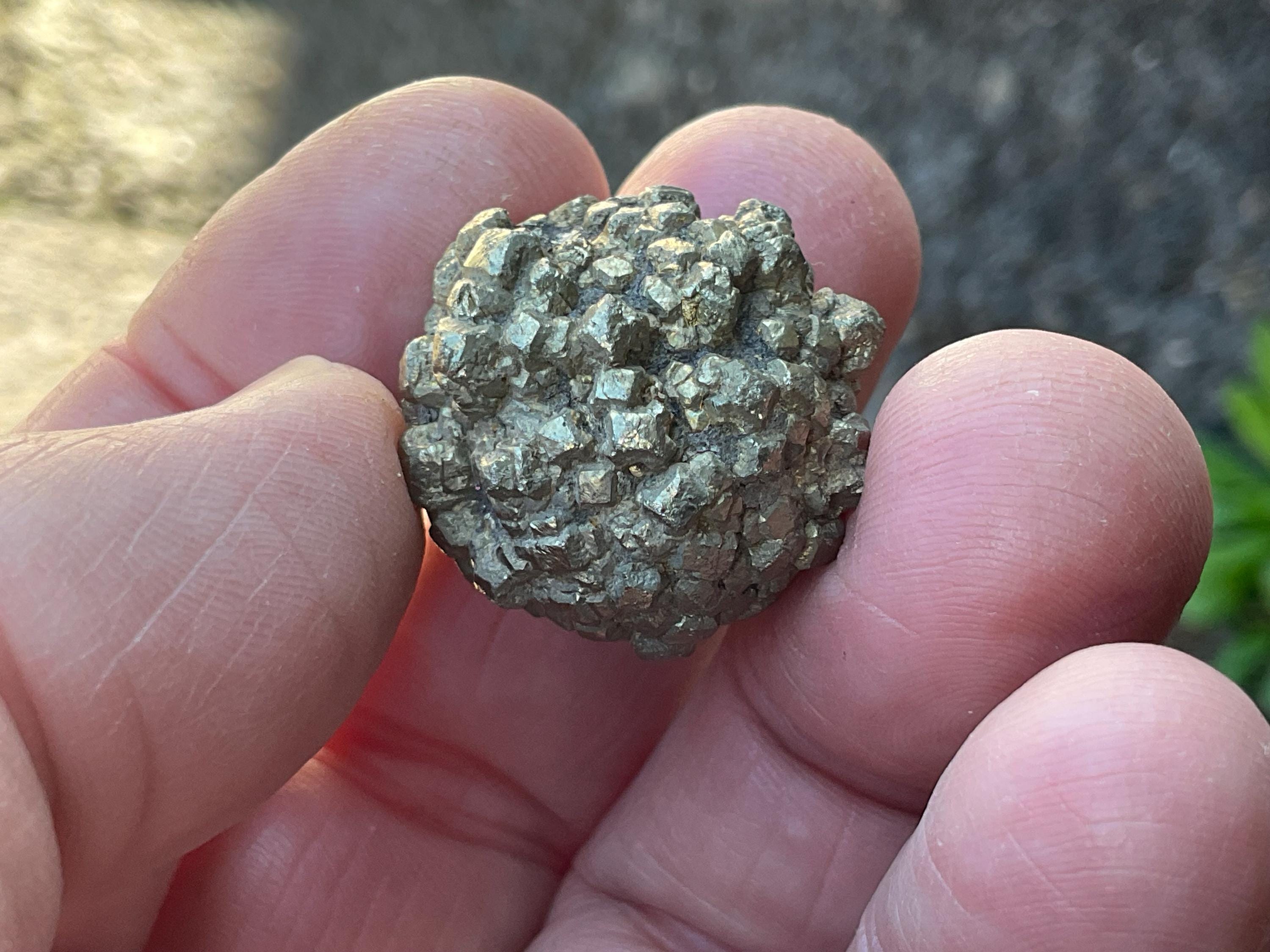 24g Natural Indonesian Pyrite after Marcasite Nodule 1A