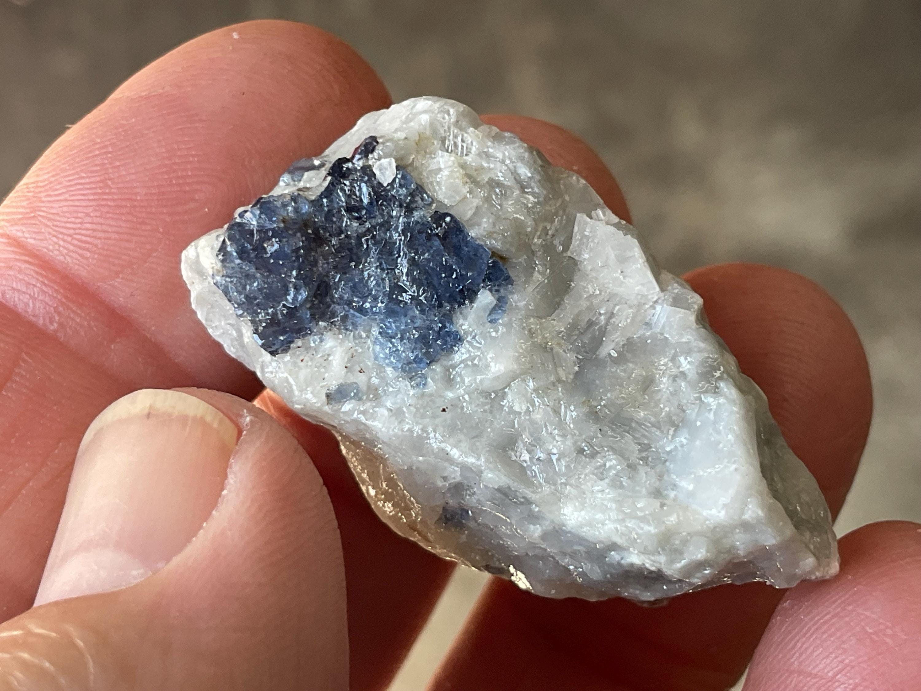 17g Natural Blue Spinel with Mica in Matrix Specimen 8