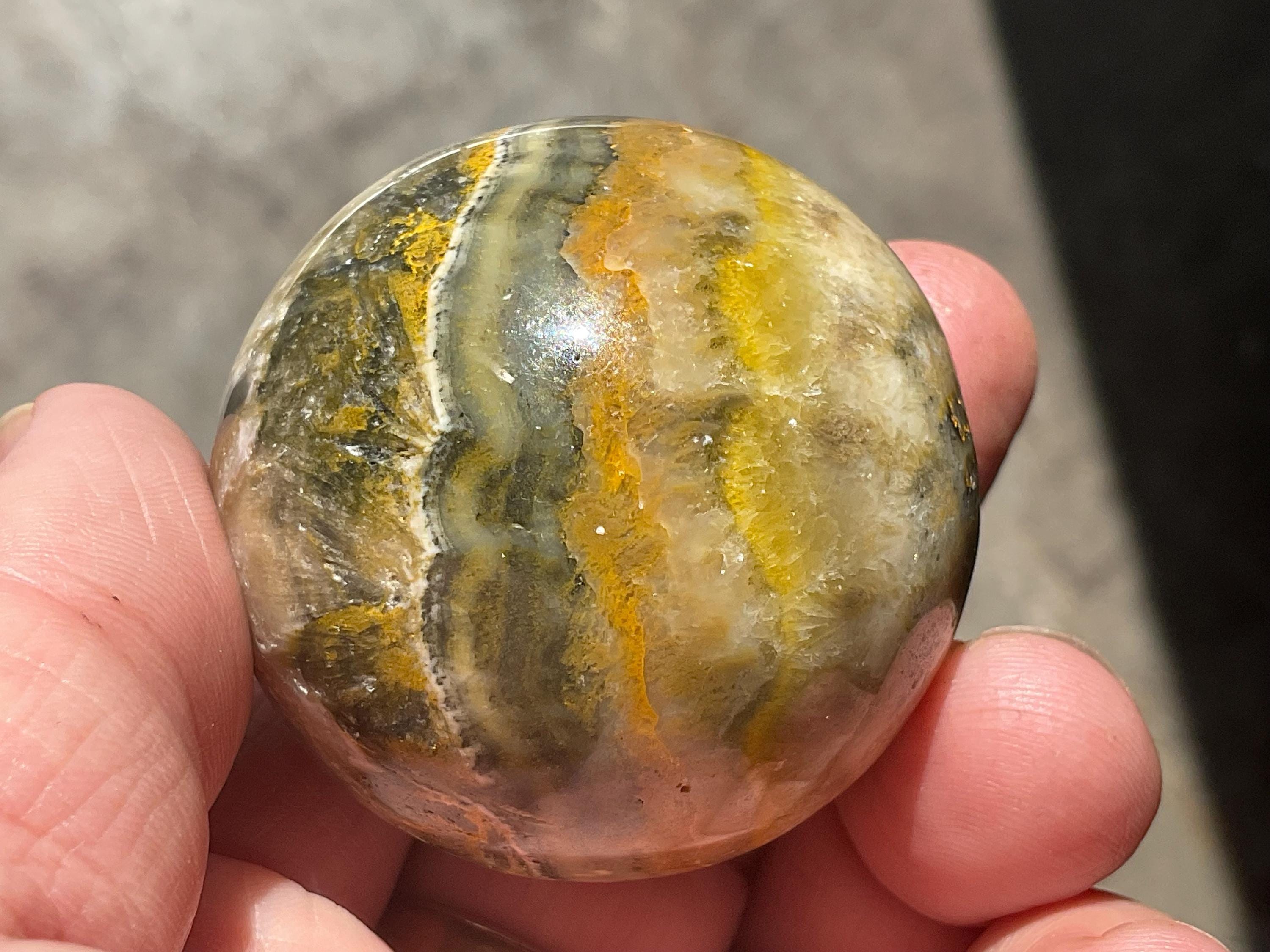 126g Indonesian BumbleBee Jasper Sphere 2B