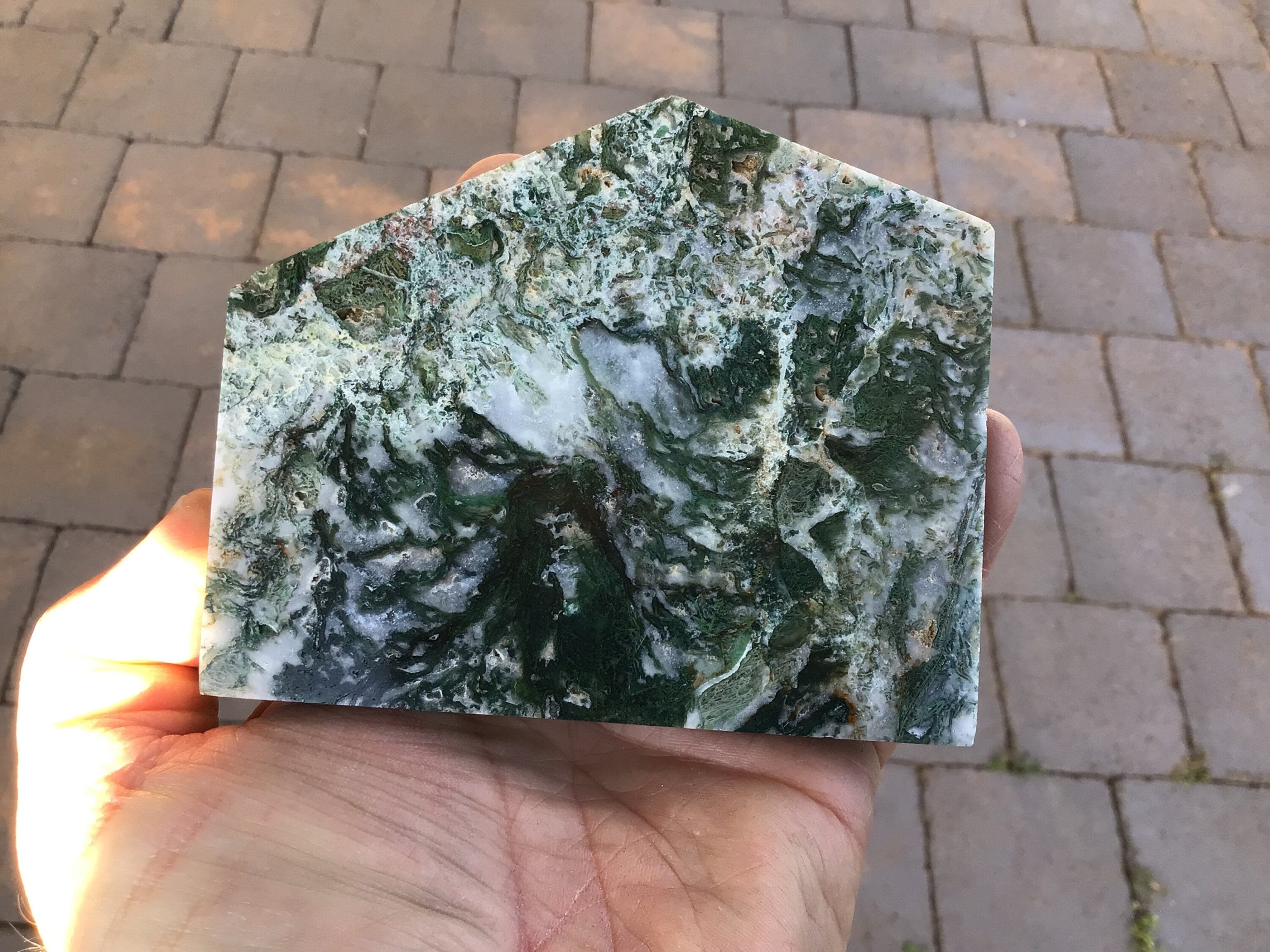 285g Moss Agate Polished Slab 5D
