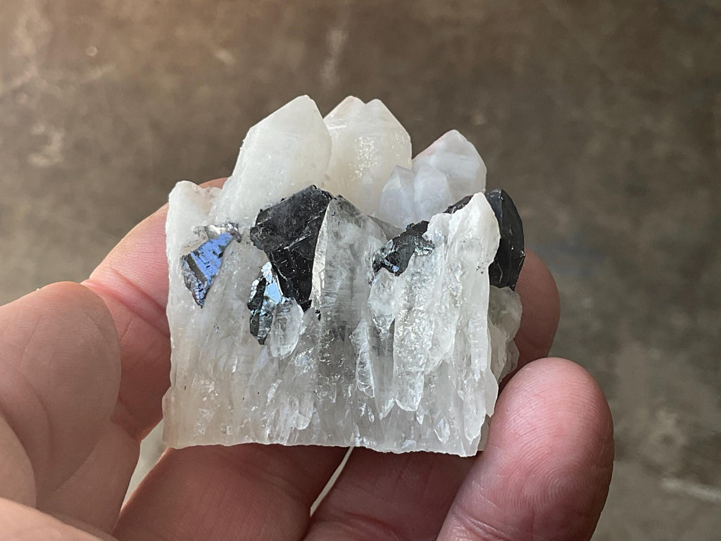 80g Galena in Quartz Cluster Specimen A from Guangxi, China