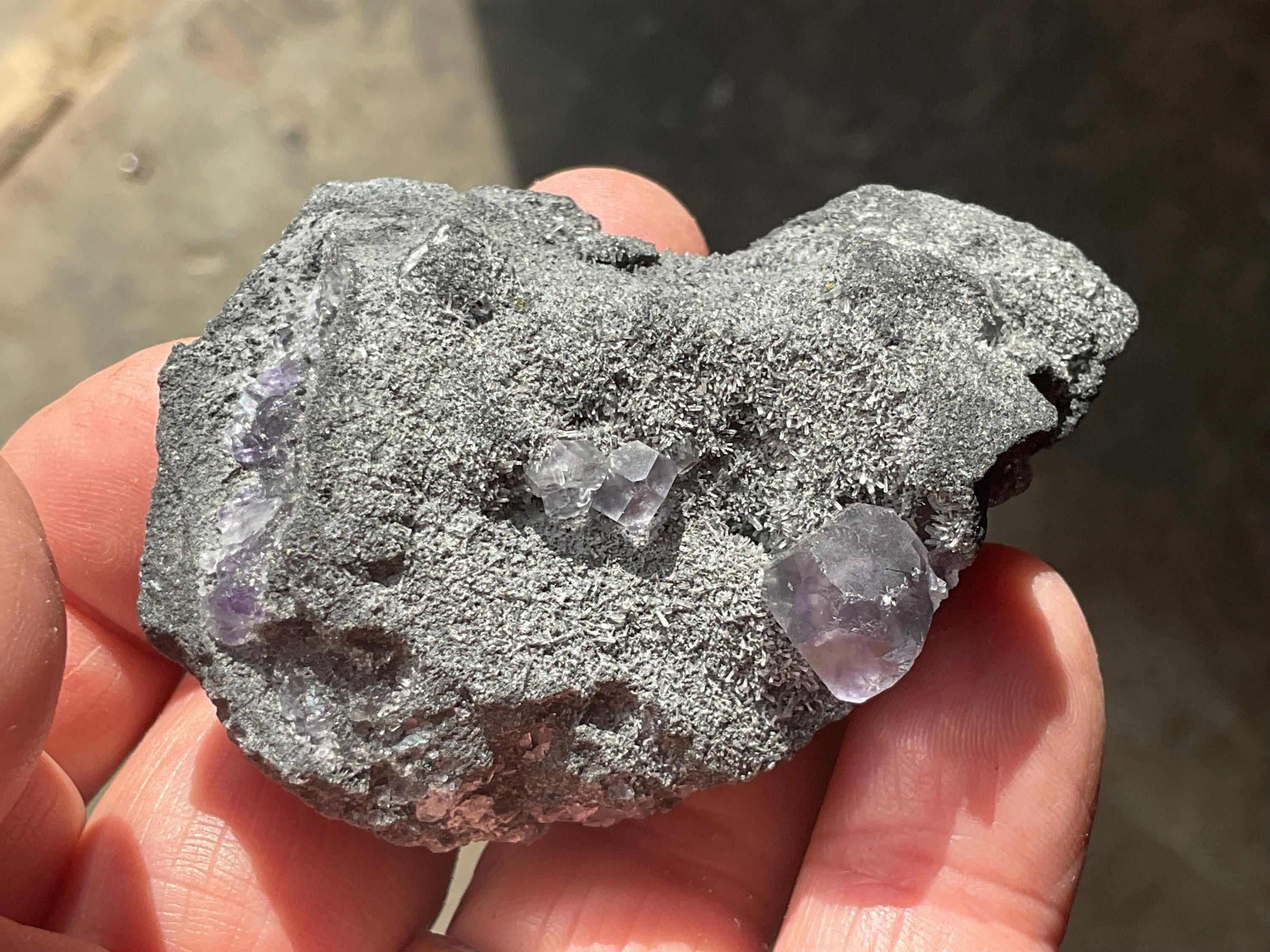 76g Blue/Purple Fluorite in Quartz Specimen 2A from Fujian, China