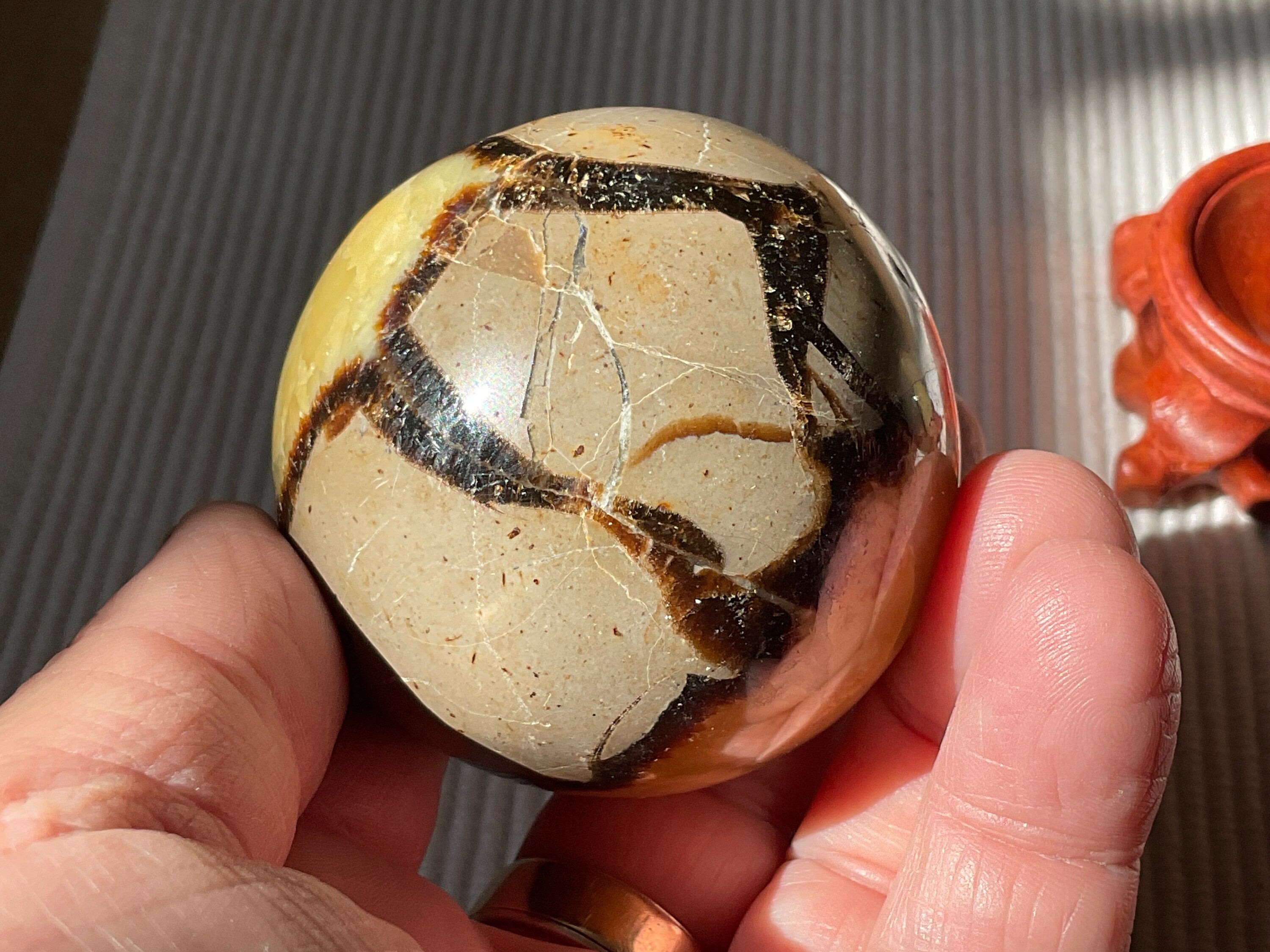 263g Madagascan Septarian Sphere 3B