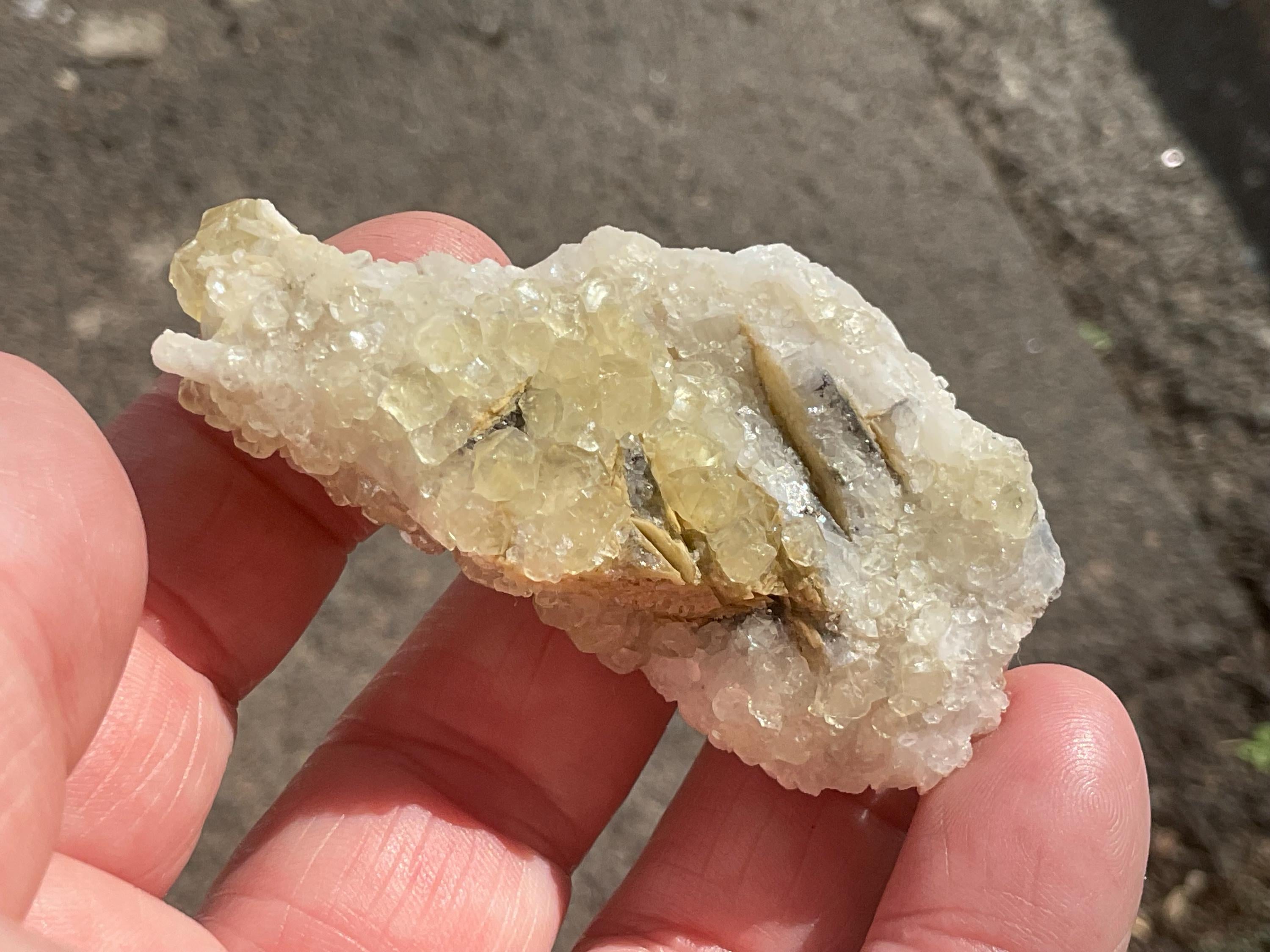 34g Multi Generational Calcite Specimen B from Hunan, China