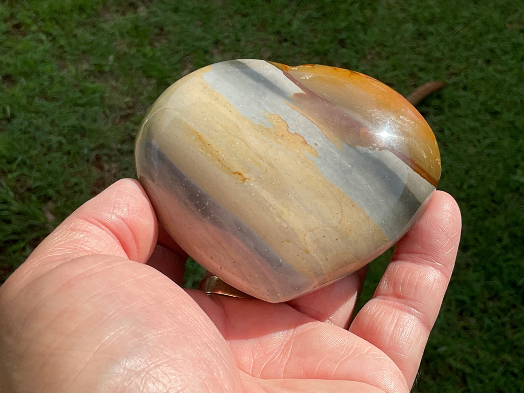 277g Polychrome Jasper Heart 1B
