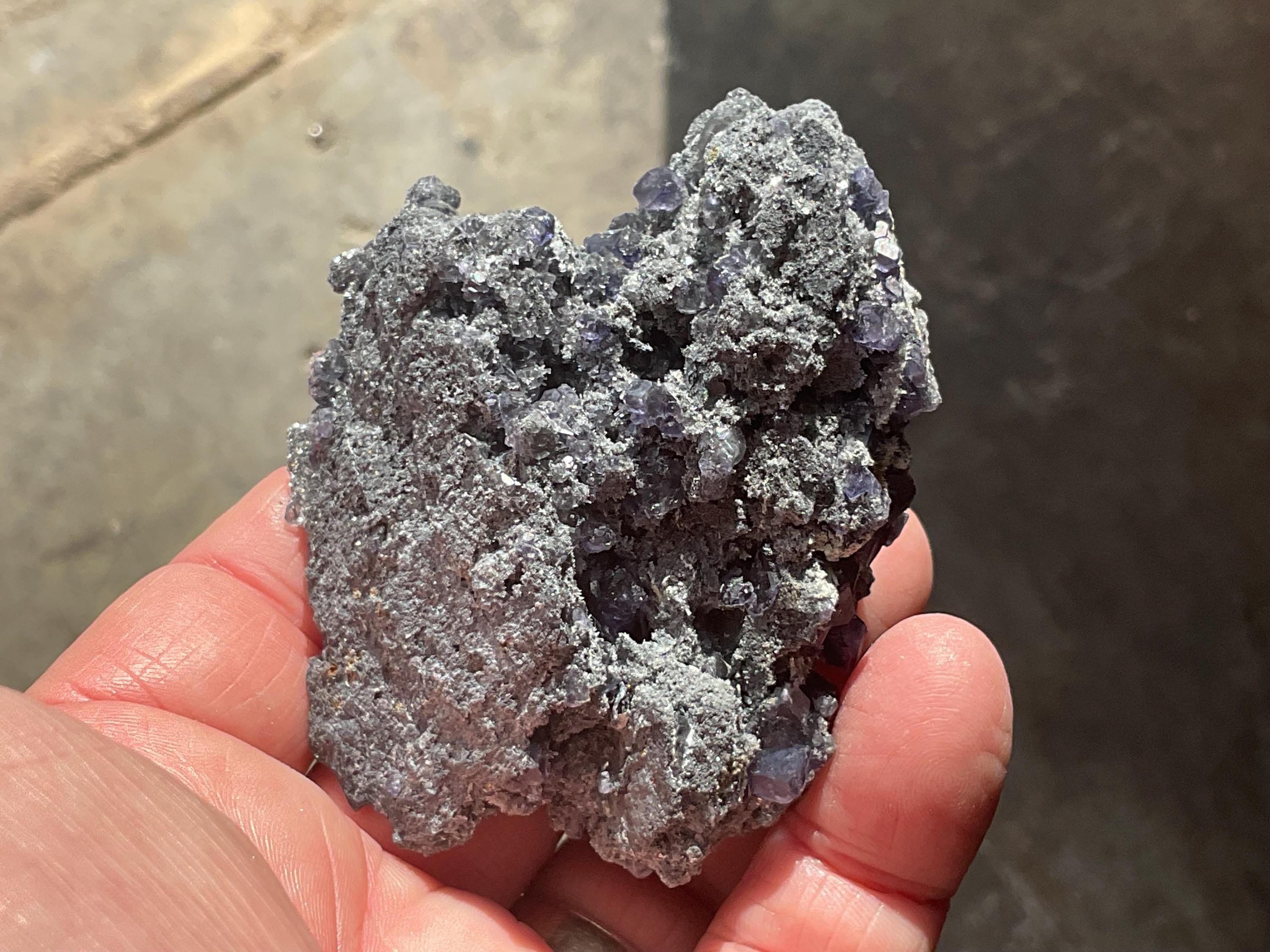106g Blue/Purple Fluorite in Quartz Matrix Specimen 2C from Fujian, China