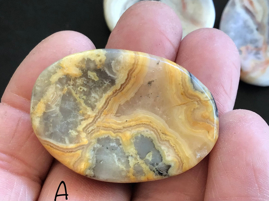 Crazy Lace Agate Thumb Stone/Worry Stone Group 1