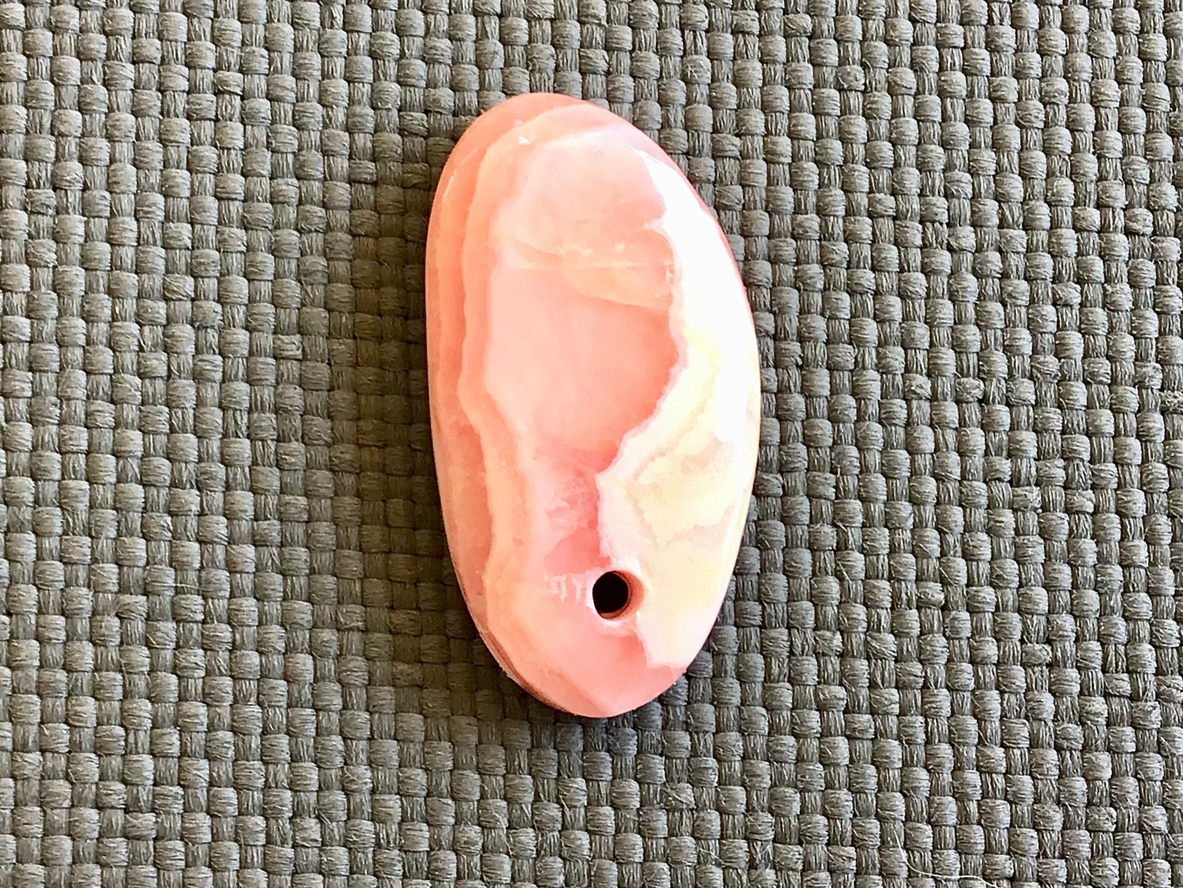 2g Rhodochrosite Drilled Pendant 2A