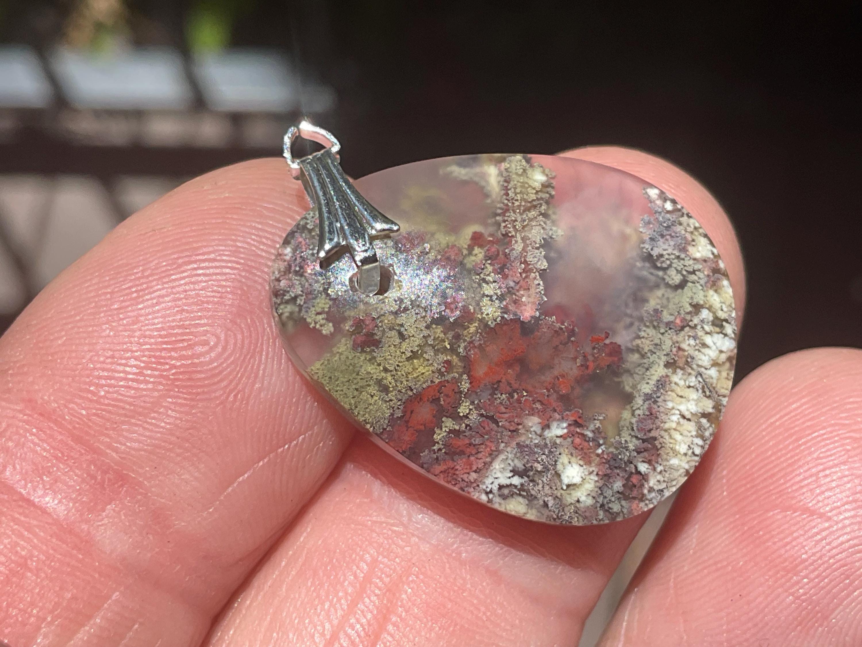 4g Moss Agate Pendant 2A
