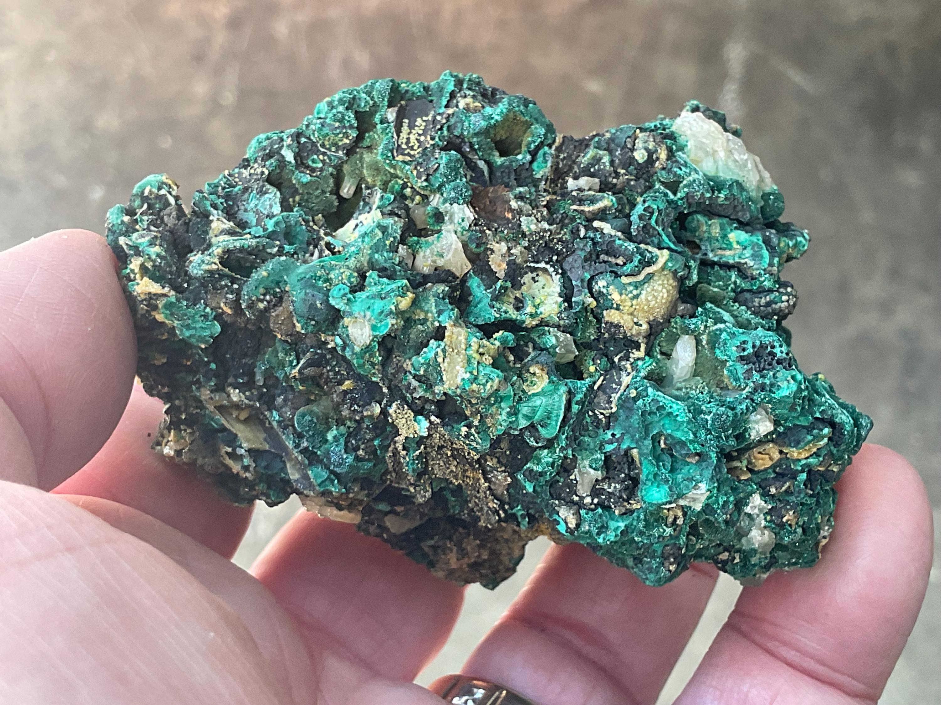 236g Australian Malachite, Cerussite and Pyromorphite Specimen 8C from Rum Jungle