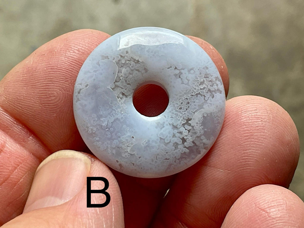 2.5cm Blue Chalcedony Donuts Group 3