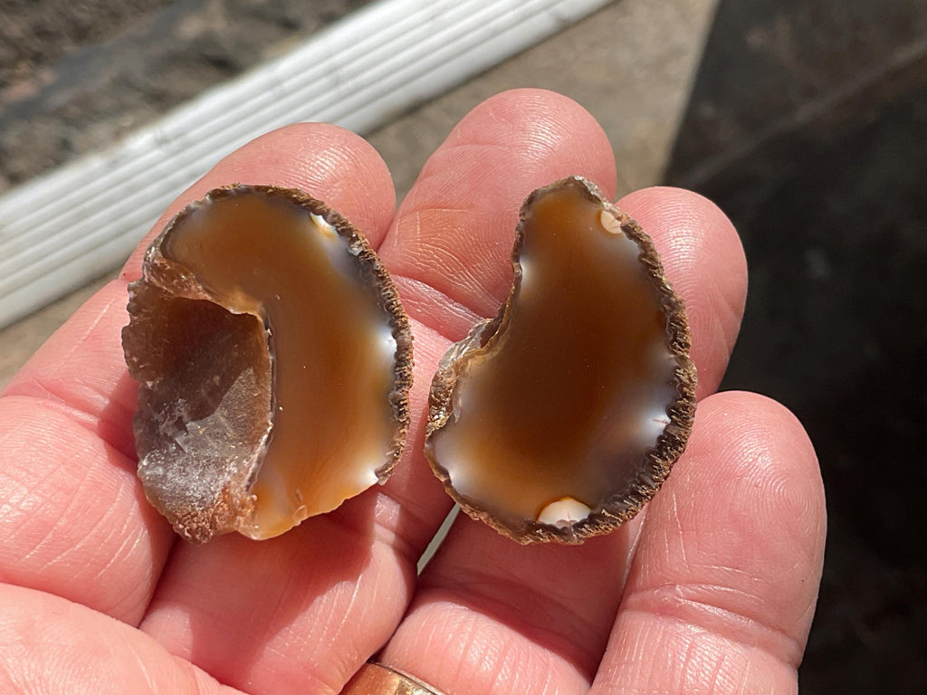 22g Small Polished Brazilian Agate Pair C