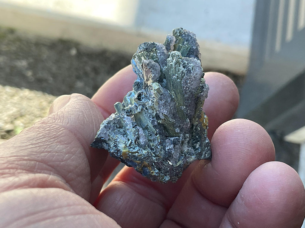 40g Fluorite on Stibnite Specimen 2B from Jiangxi, China