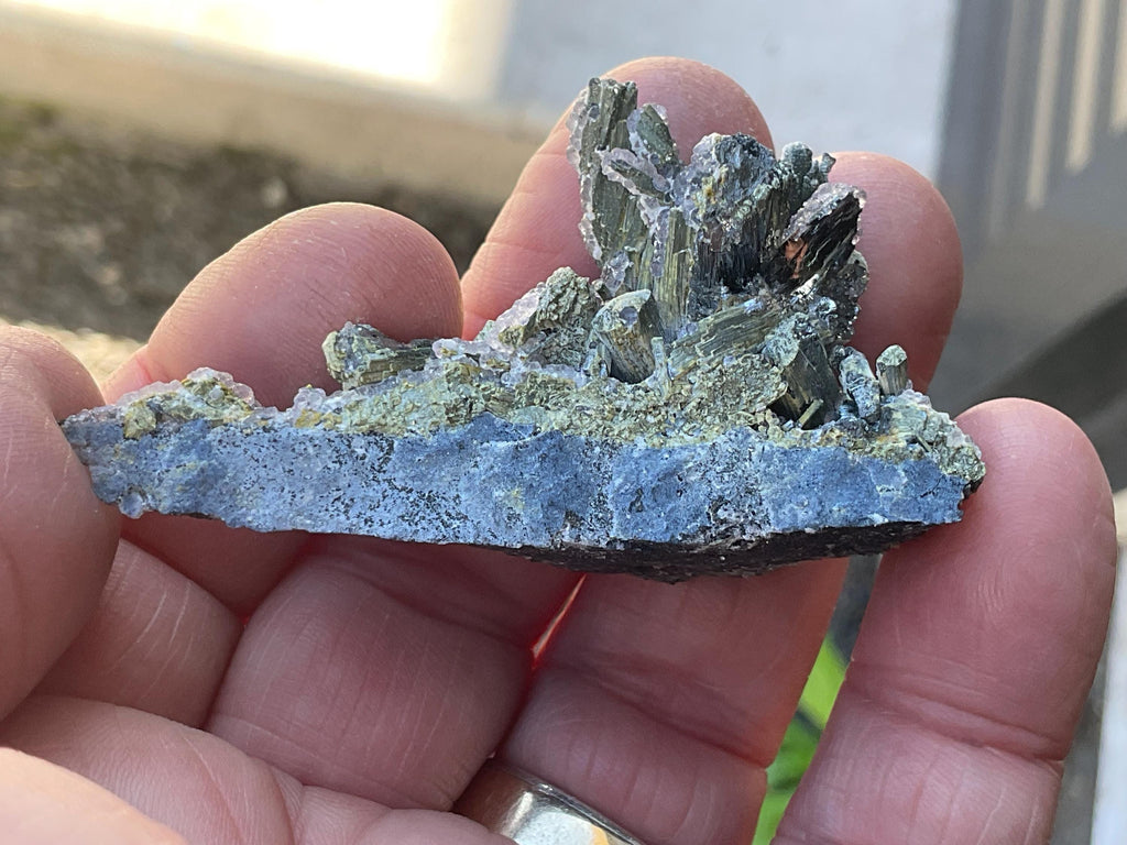 40g Fluorite on Stibnite Specimen 2B from Jiangxi, China