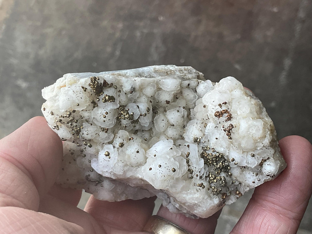 182g Pyrite on Calcite from Hunnan, China Specimen A