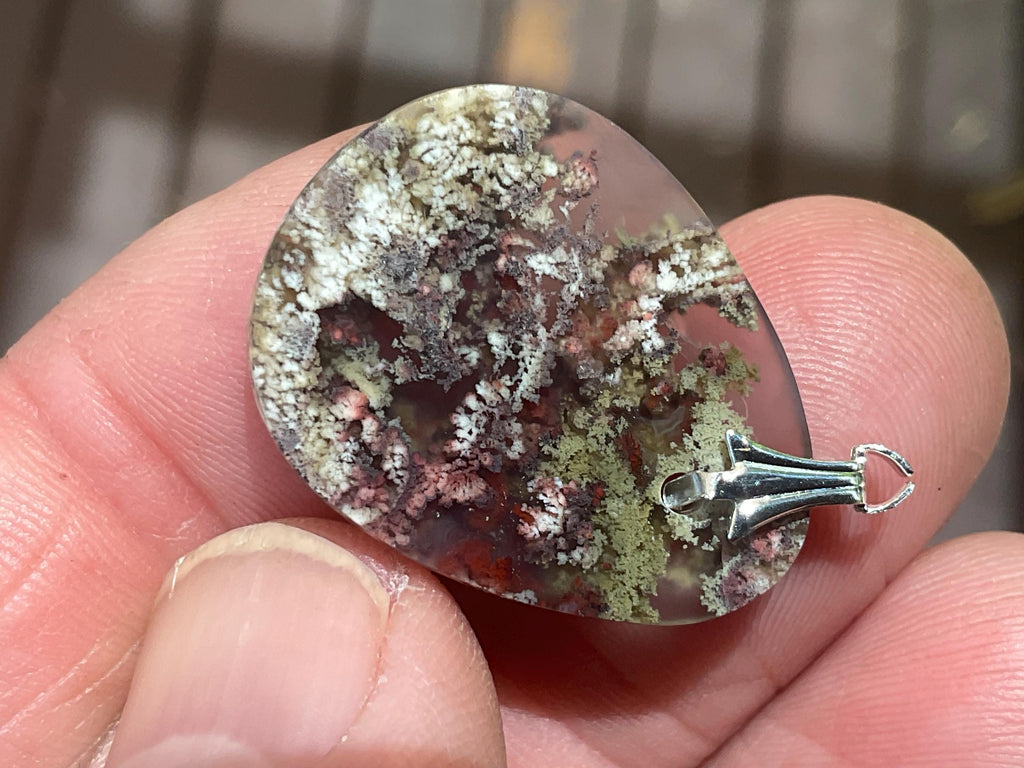 4g Moss Agate Pendant 2A