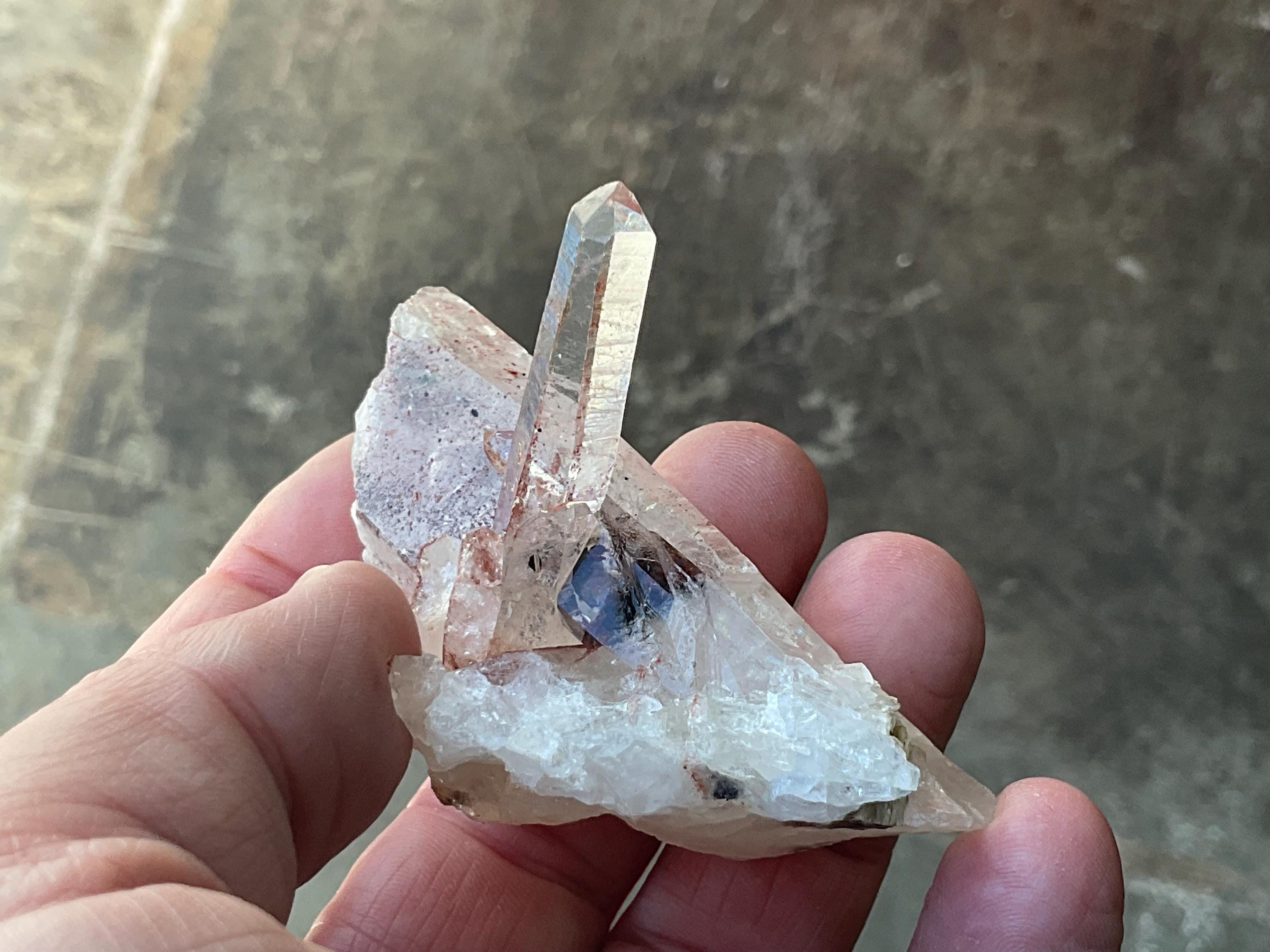 74g Specularite on Quartz Cluster 1A from Inner Mongolia