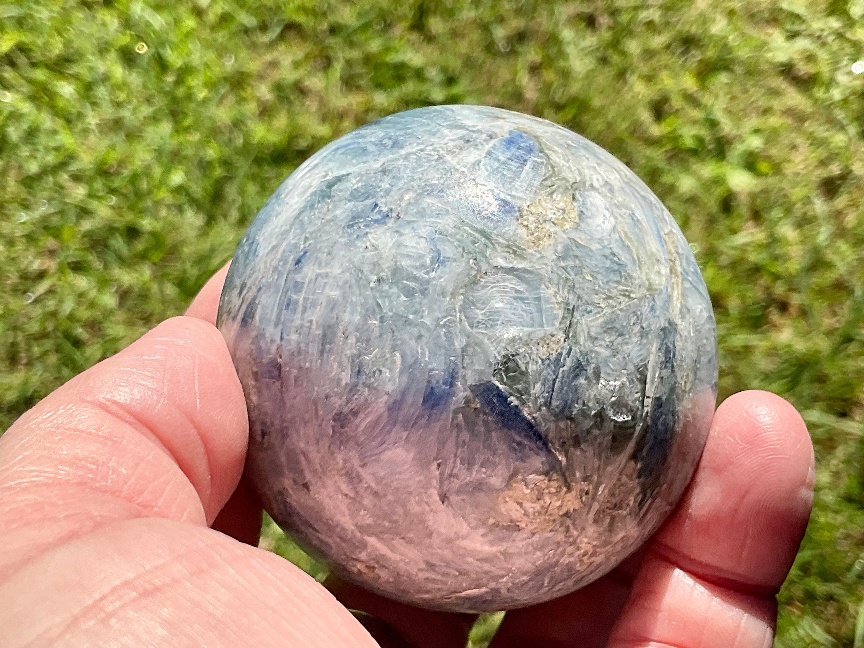 447g Blue Kyanite Sphere 2A