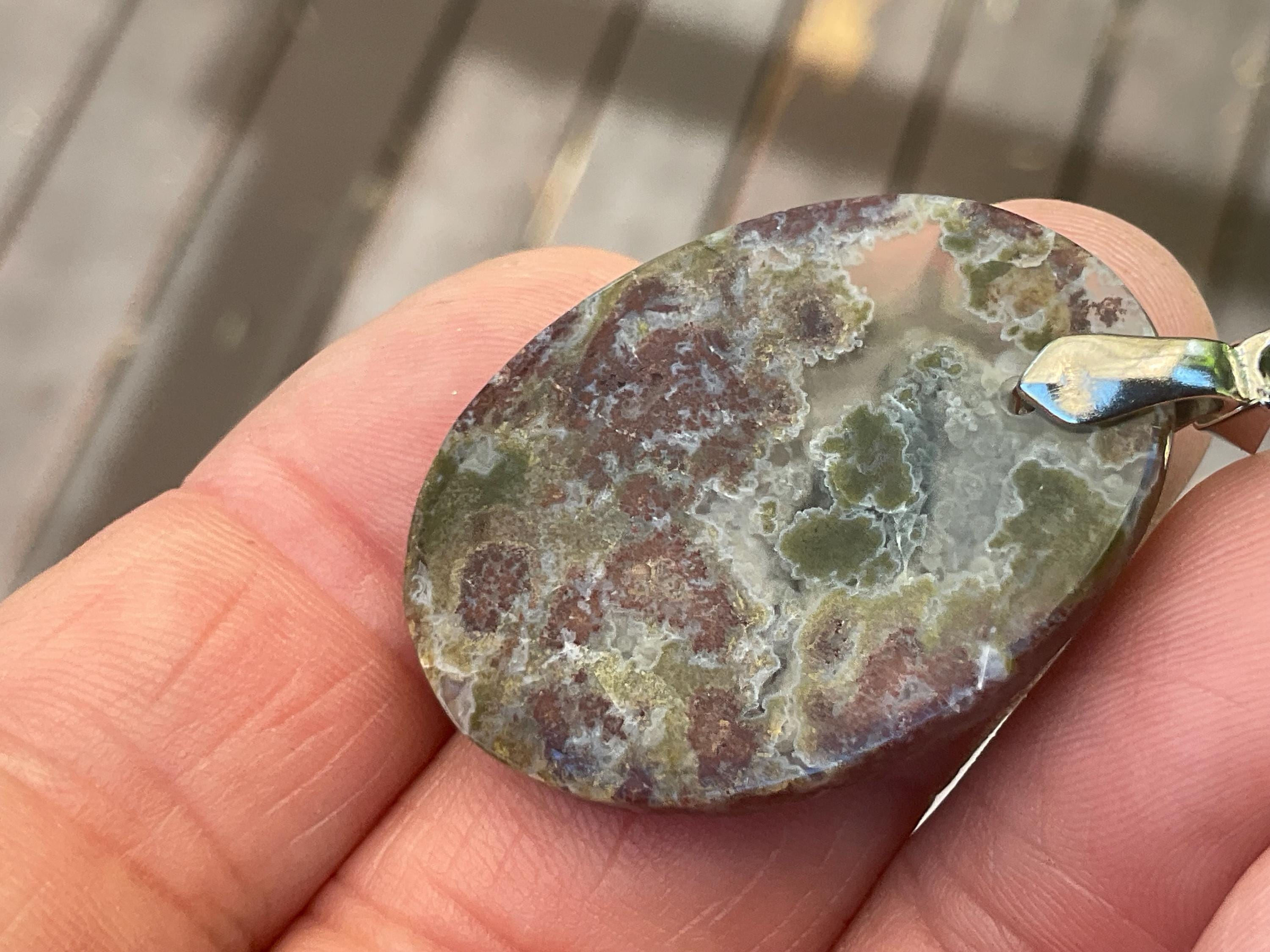 8g Moss Agate Pendant 4B