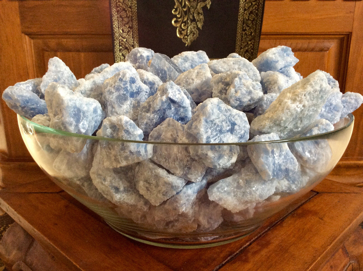 120g-150g (3 pieces) Blue Calcite Rough XL