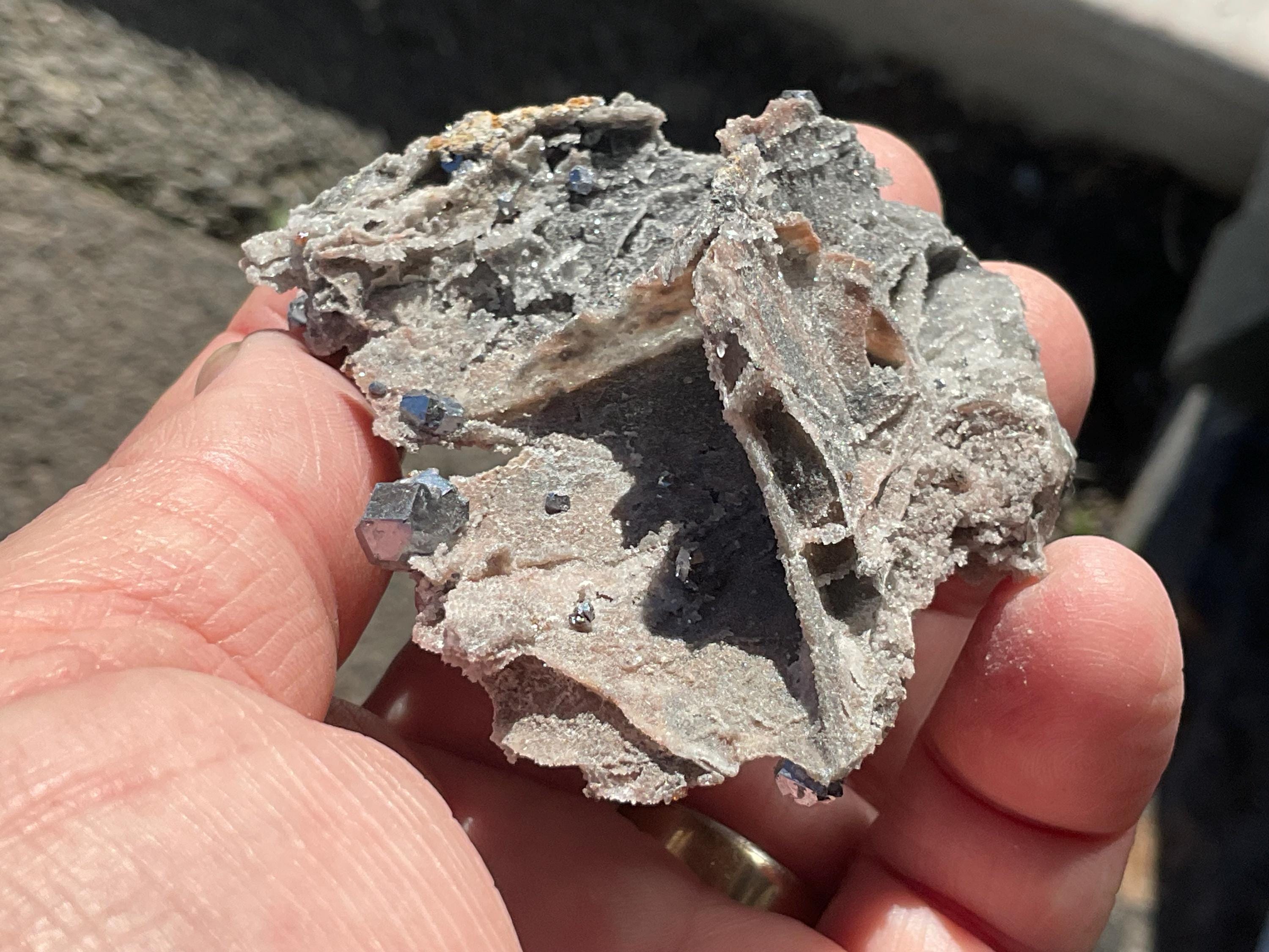 48g Sphalerite, Garnet, Galena Quartz Specimen 3B from Hunan, China