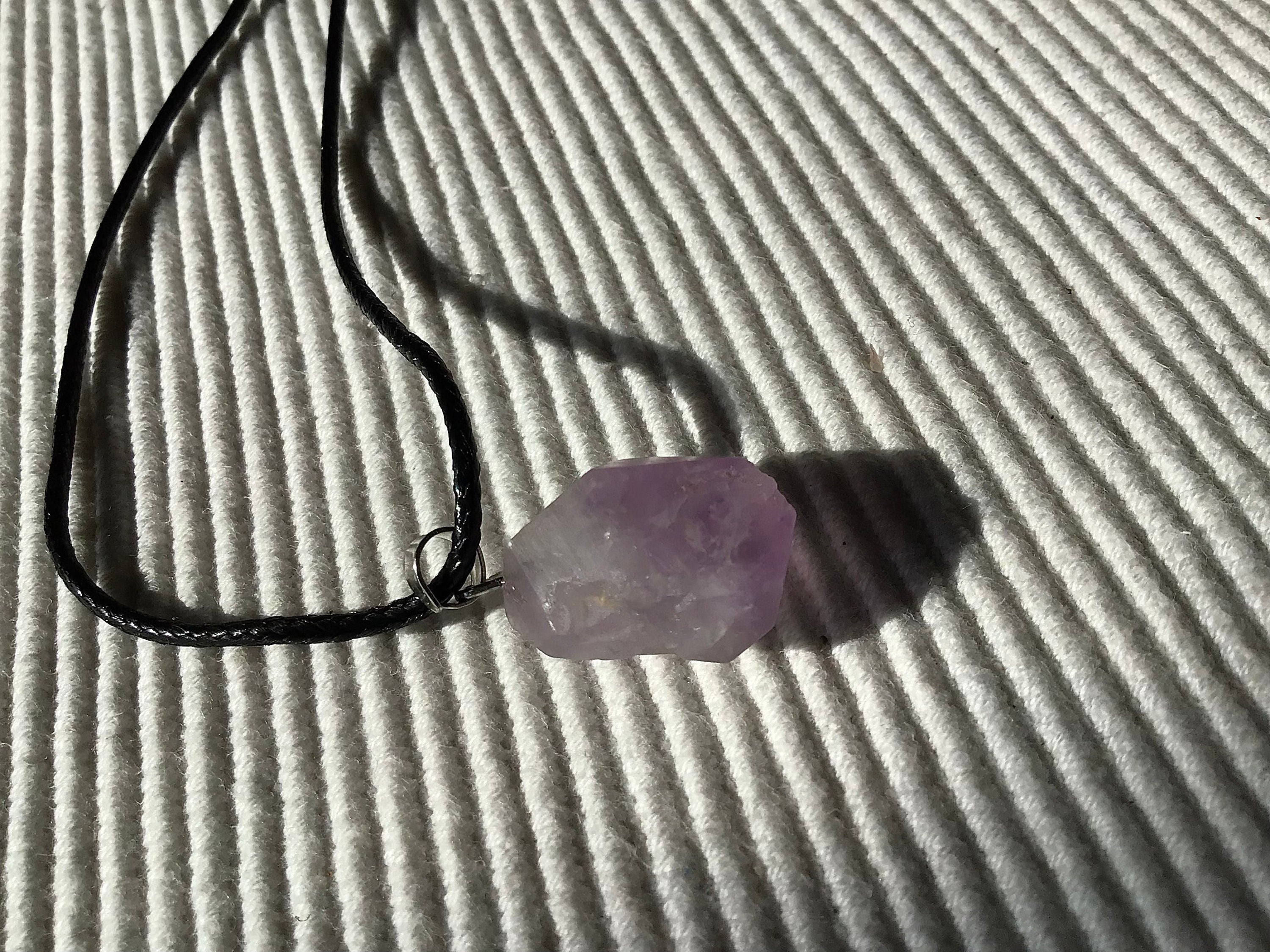 8g Amethyst Natural Point Pendant 2D